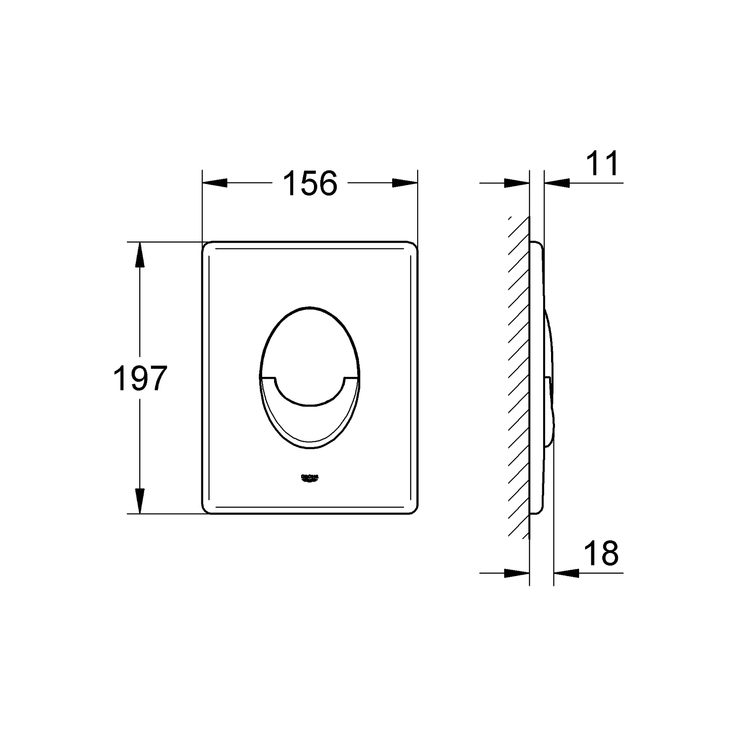 Панель змиву для унітаза Grohe Skate Air 38505000