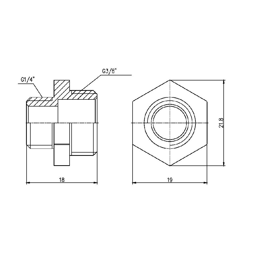 Ніпель редукційний Thermo Alliance Forte 3/8"х1/4" SF35996