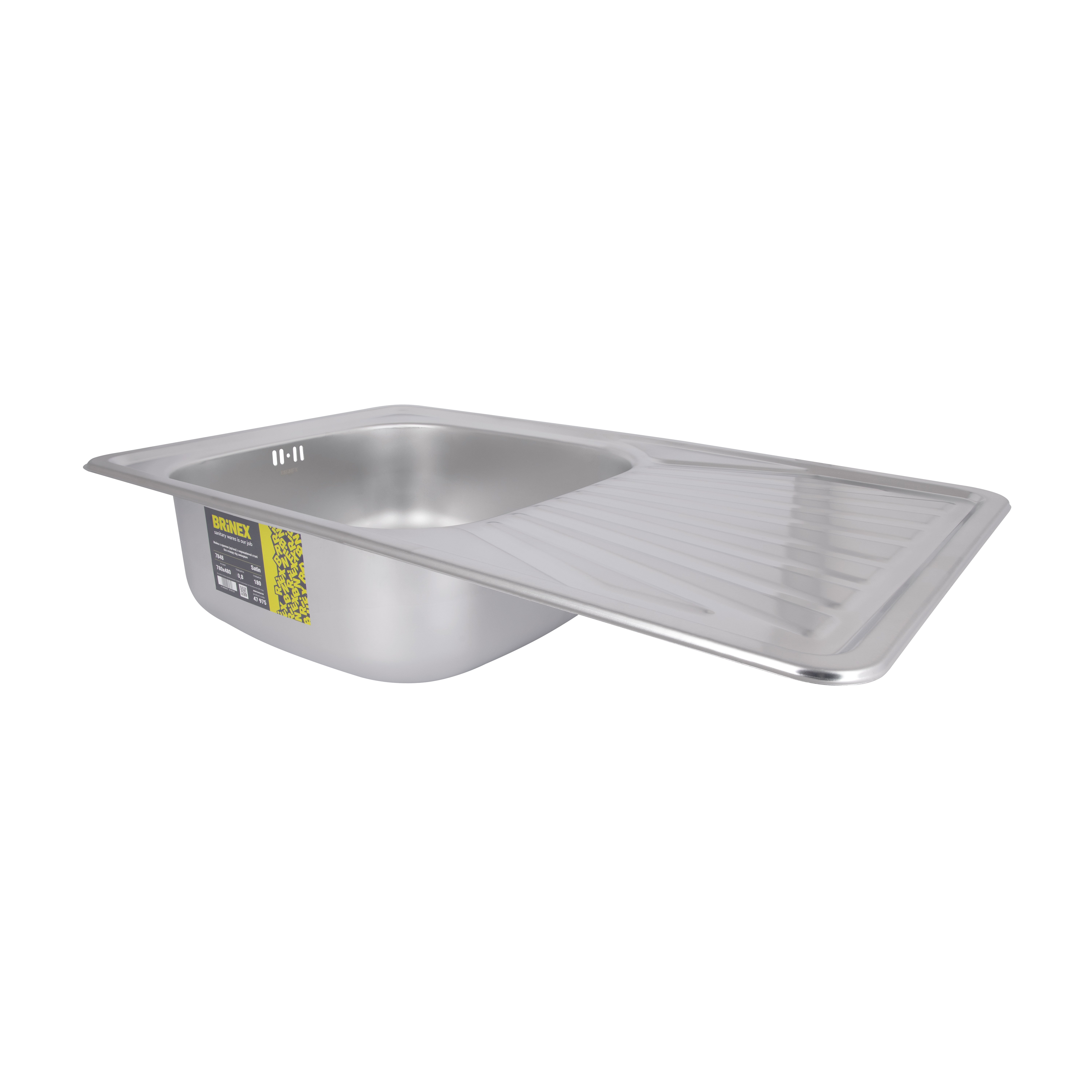 Кухонна мийка Brinex 7848 0,8 мм Satin (BRIN7848SAT08)