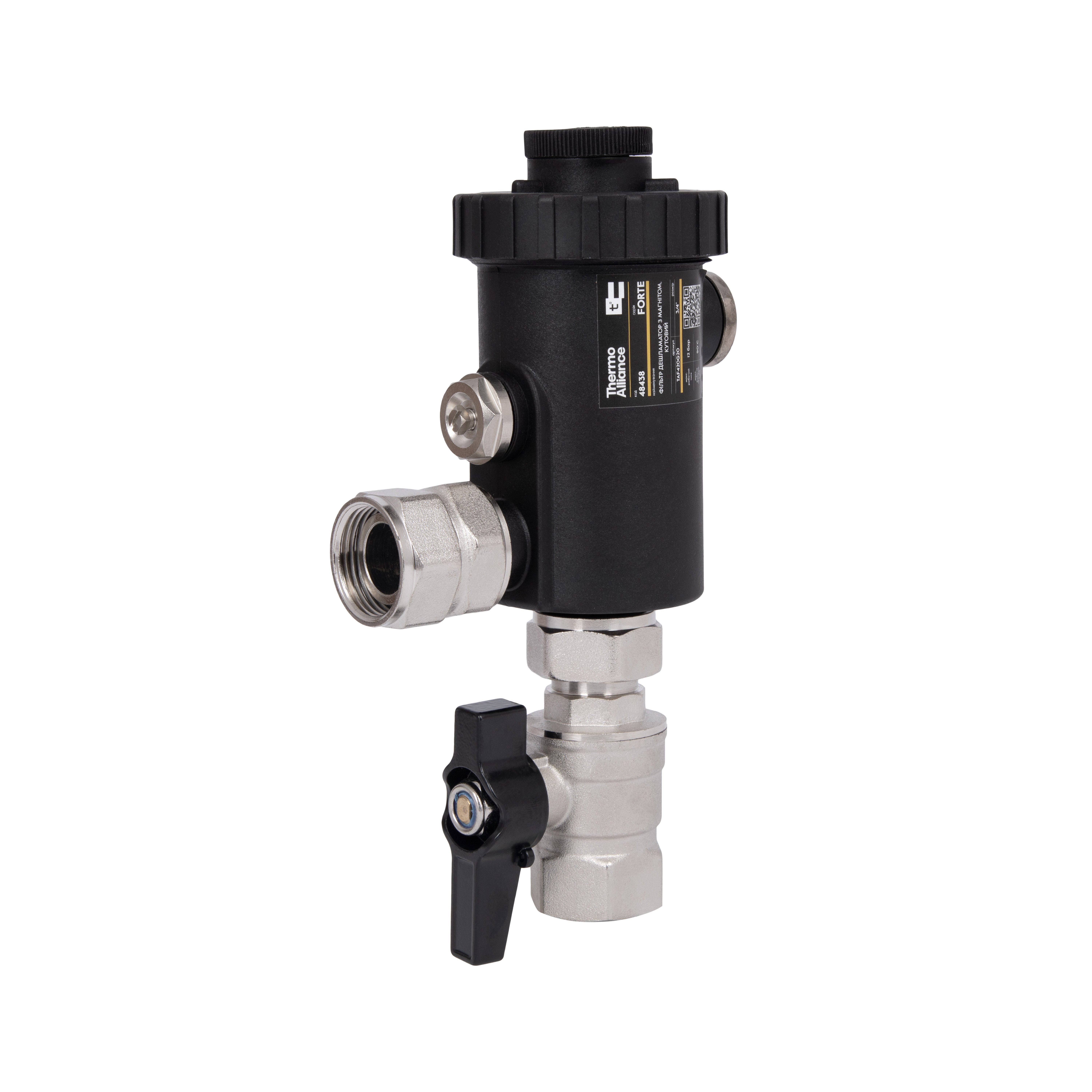 Фільтр-дешламатор Thermo Alliance Forte 3/4", кутовий (магнітний шламоуловлювач) TAF420G20