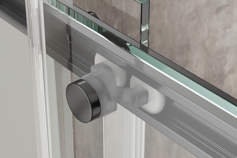 Душова кабіна без піддону KOER SR SC03-90x90x200-TR-07 прозоре скло EASY CLEAN 6мм графіт (KR5359)