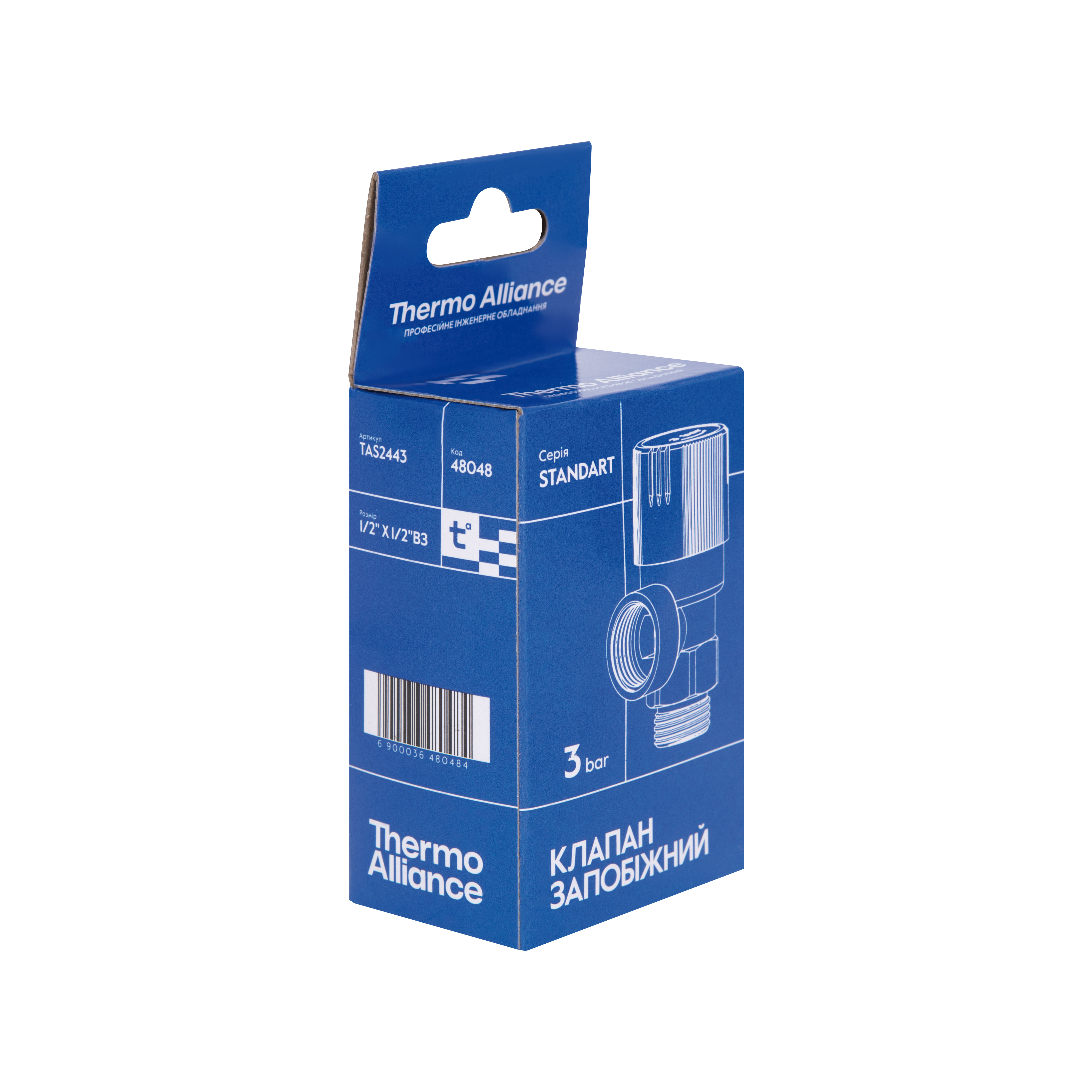 Запобіжний клапан Thermo Alliance Standart 1/2"ВН 3 бар TAS2443