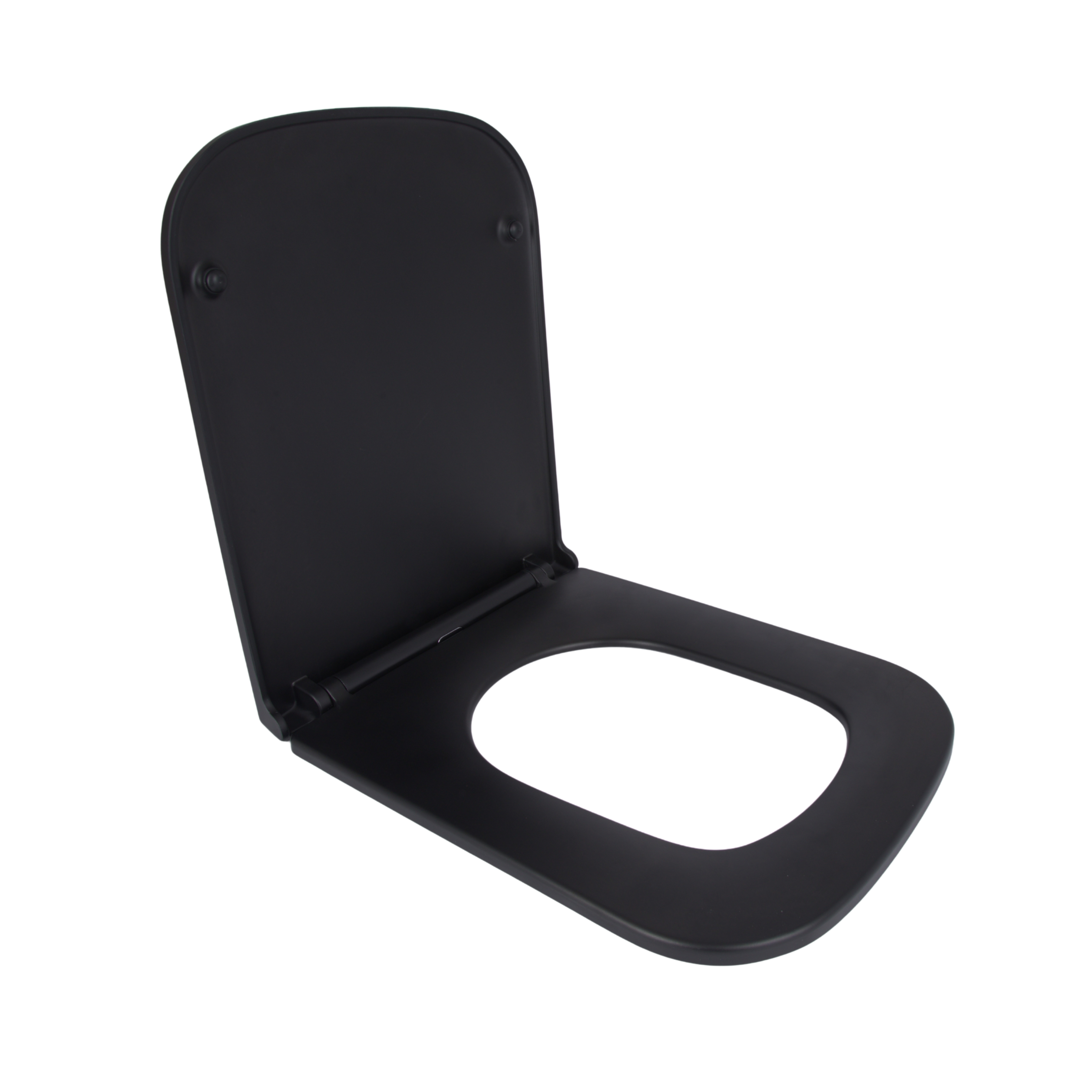 Сидіння для унітаза Qtap Tern 420х340х35 мм, Matt Black, з мікроліфтом, Slim Duroplast, Quick Release QT99HY2322MB