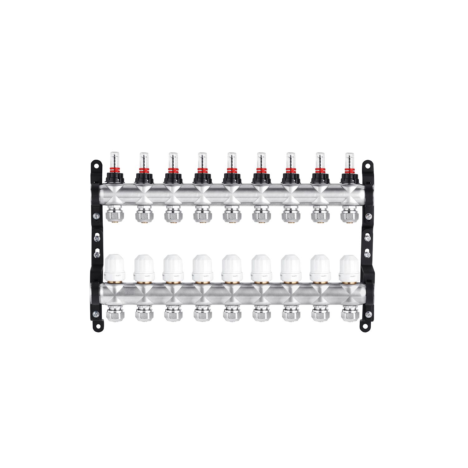 Колектор в зборі STA "Classic" на 9 виходів G1" з євроконусами, нержавіюча сталь