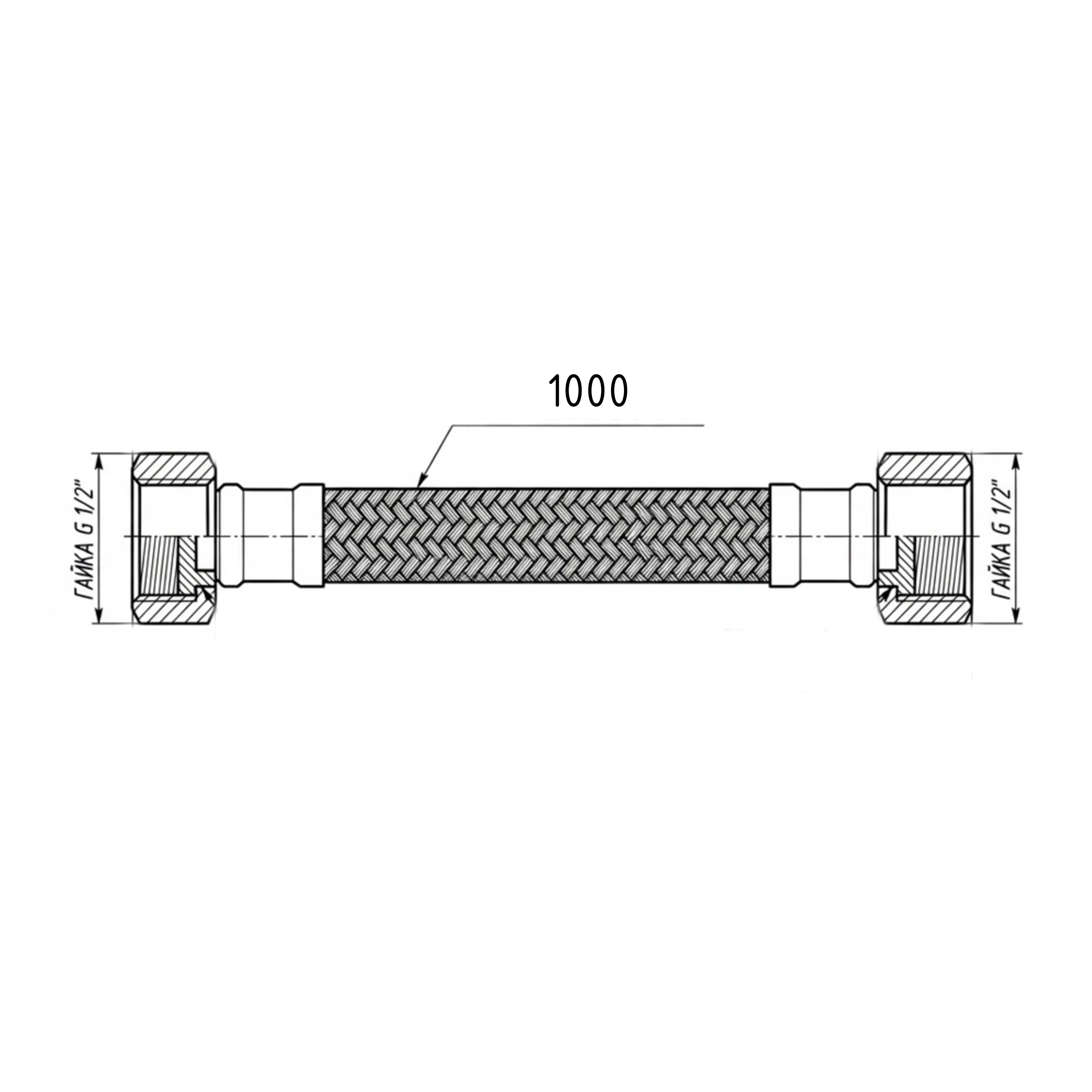 Гнучка підводка для води Thermo Alliance Forte ВВ 100 см TAF385W100