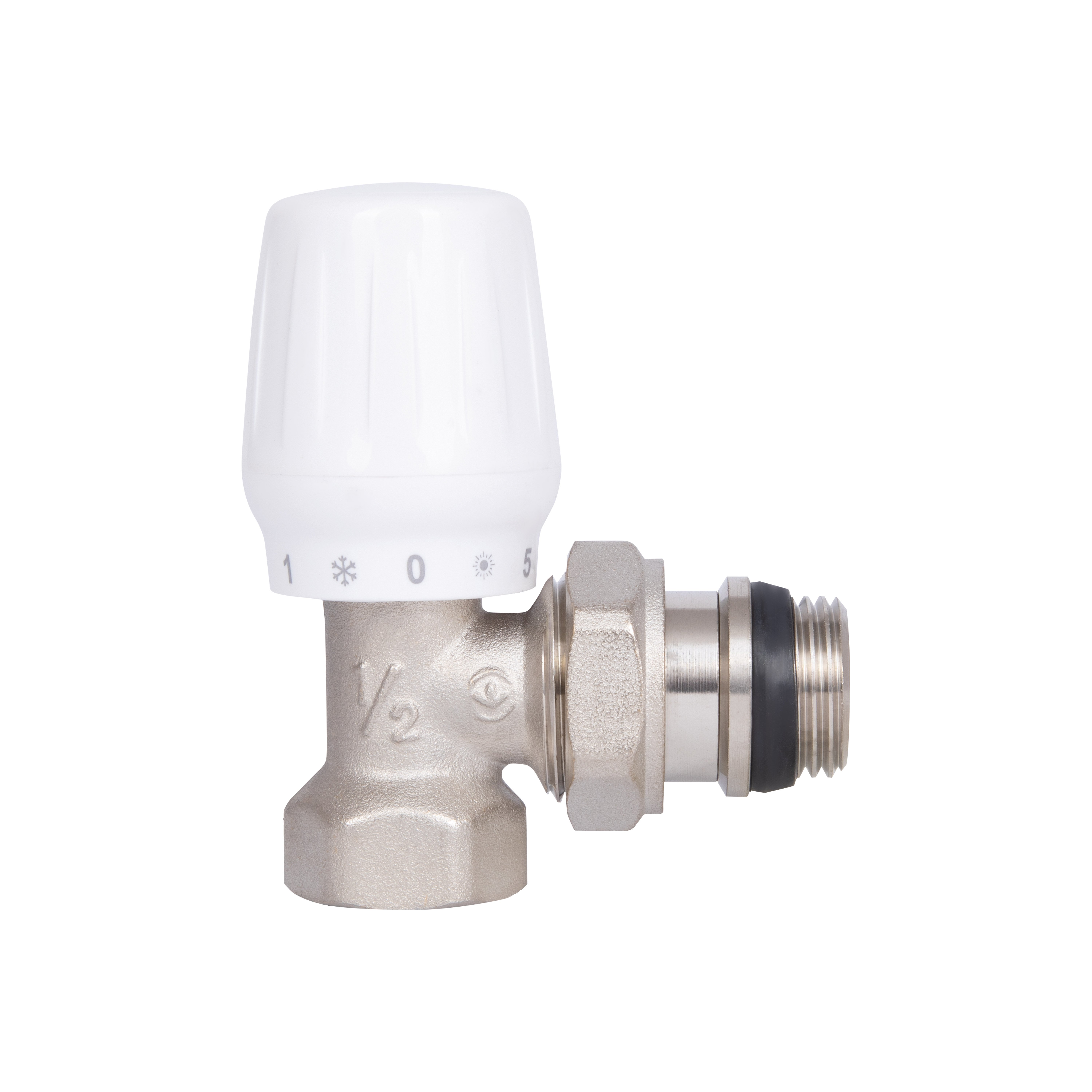 Кран радіаторний Thermo Alliance Base 1/2" ВЗ з антипротіканням кутовий SD228W15
