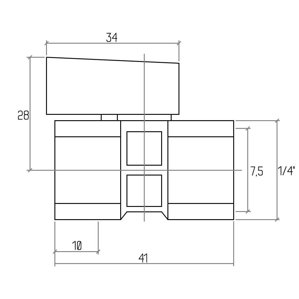 Кран шаровой Rastelli MINI 1/4" ВР Арт. 8