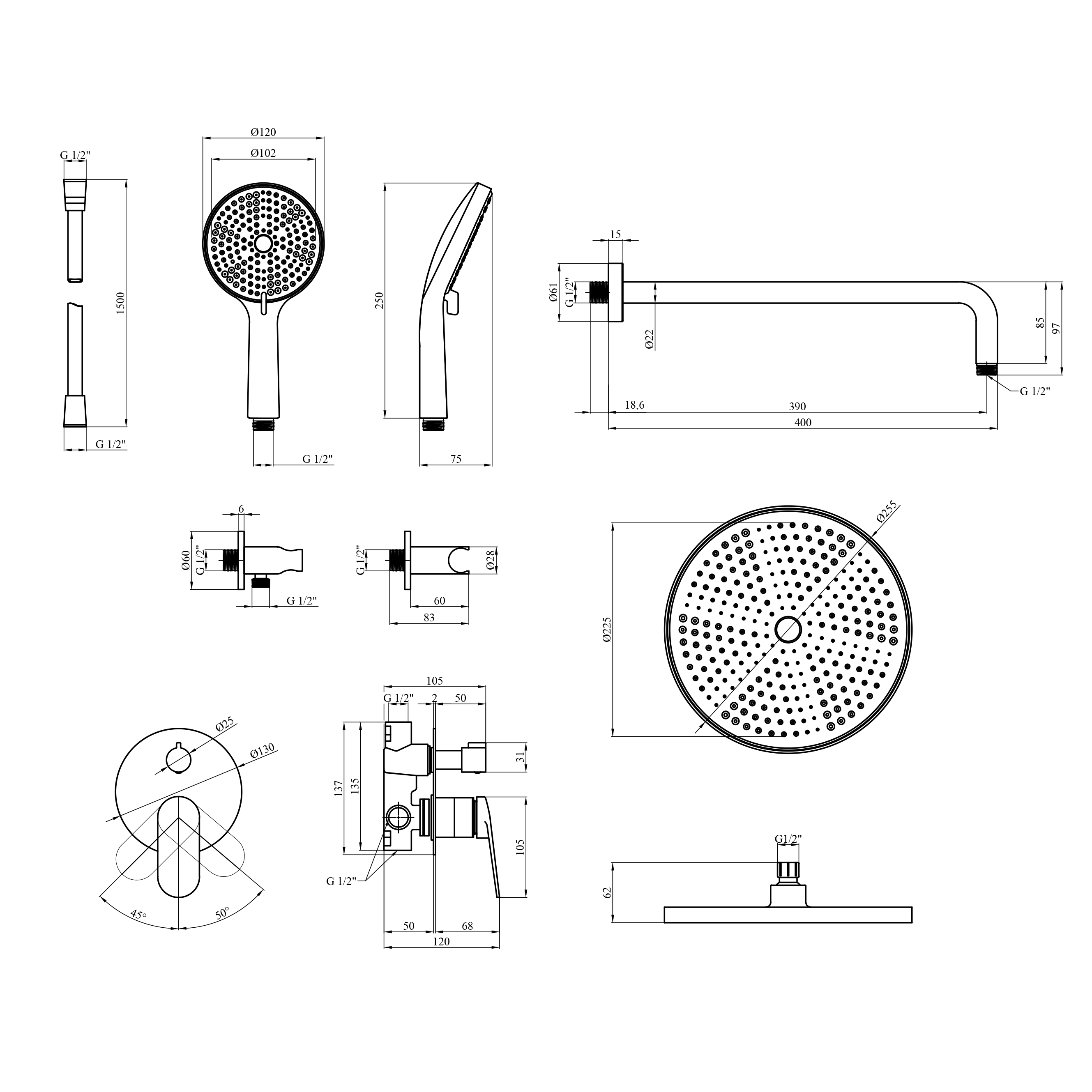 Душова система Kroner Element 211335B-5301