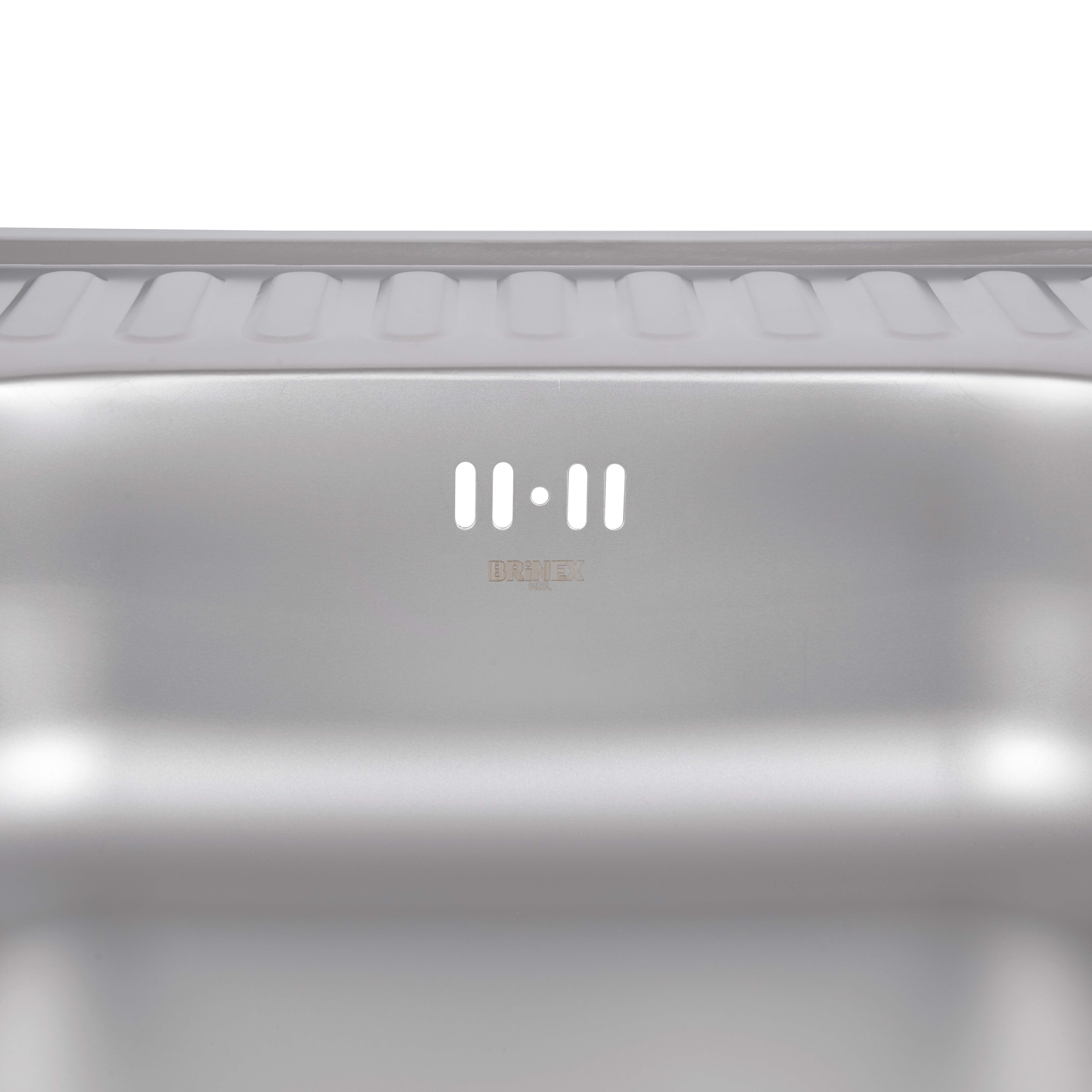 Кухонна мийка Brinex 6060-R 0,6 мм Satin (BRIN6060RSAT06)