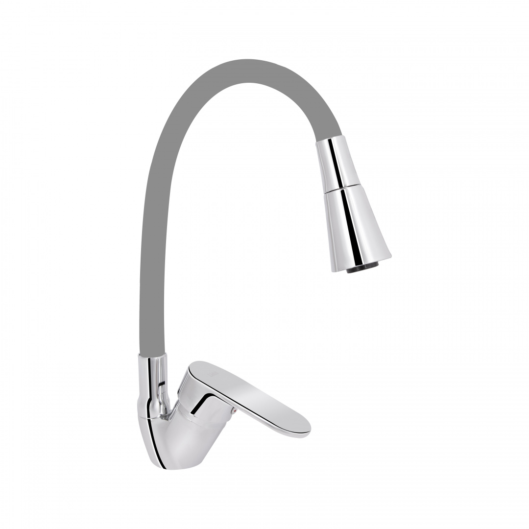 Змішувач для кухні Lidz Tani 008F3 з гнучким виливом (k40) LDTAN008F3GCR39507 Chrome/Grey