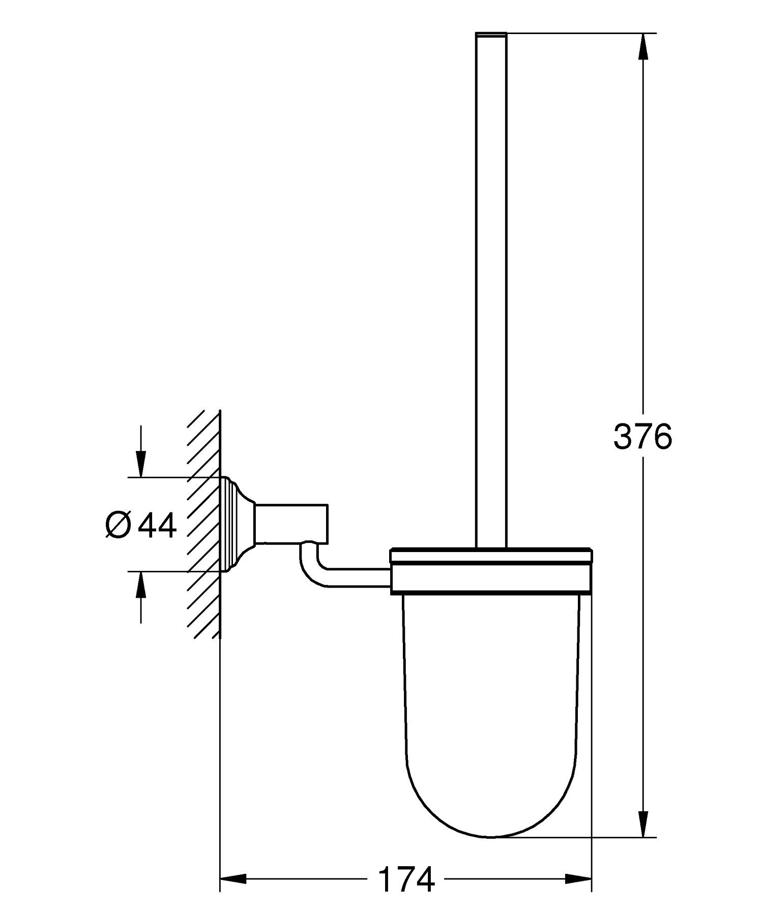 Ершик для унітазу Grohe Essentials Authentic (40658001)