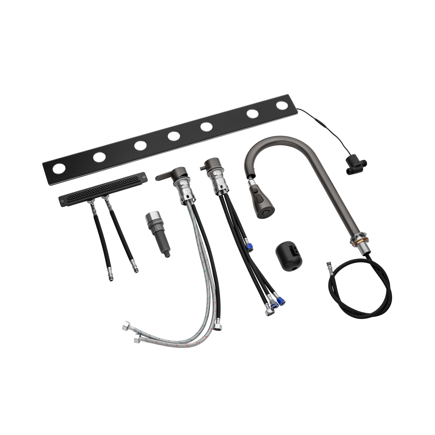 Кухонна мийка Kroner KRP Schwarze - SET7545F4HM PVD (3.0/0.8 мм)