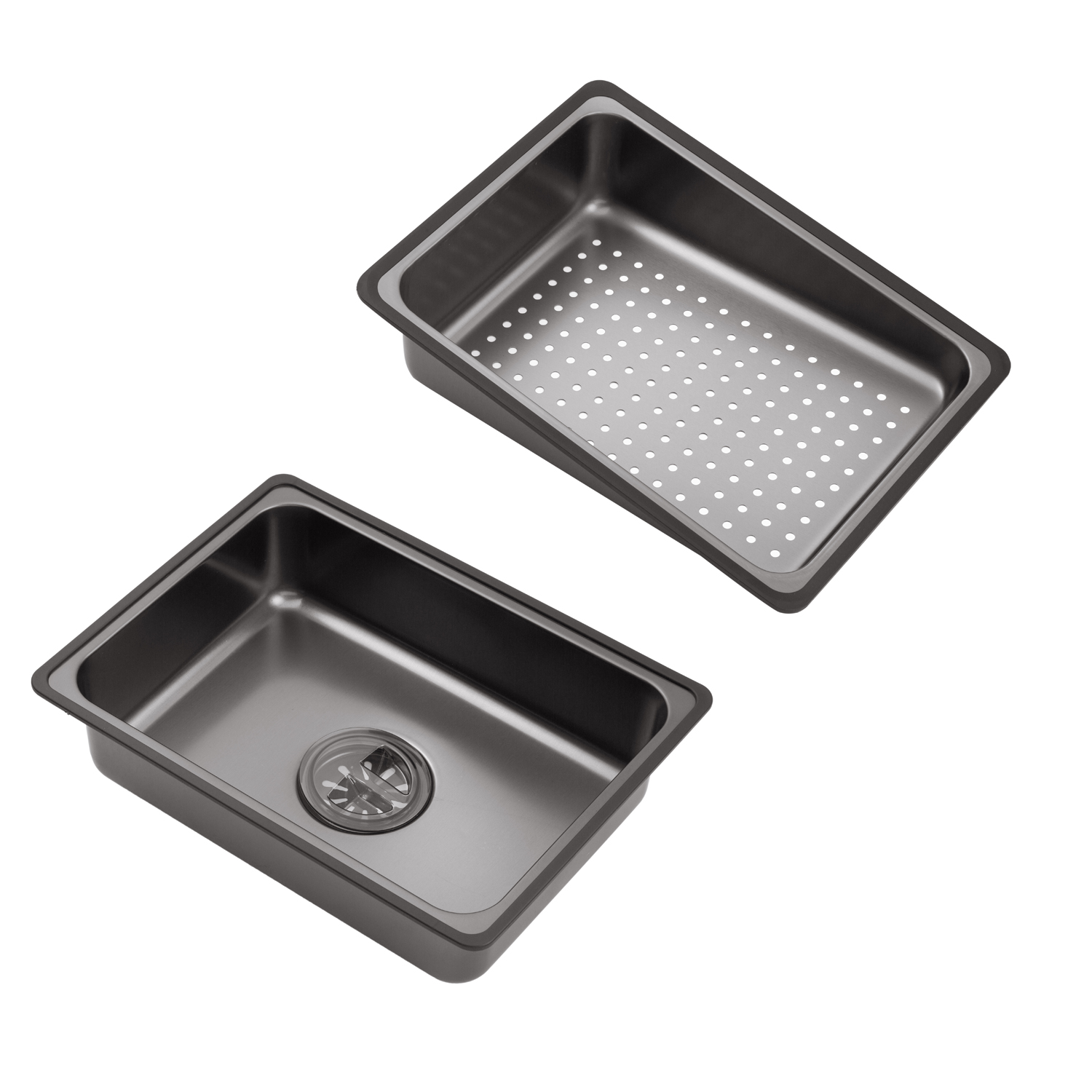 Кухонна мийка Kroner KRP Schwarze - SET7545F4HM PVD (3.0/0.8 мм)