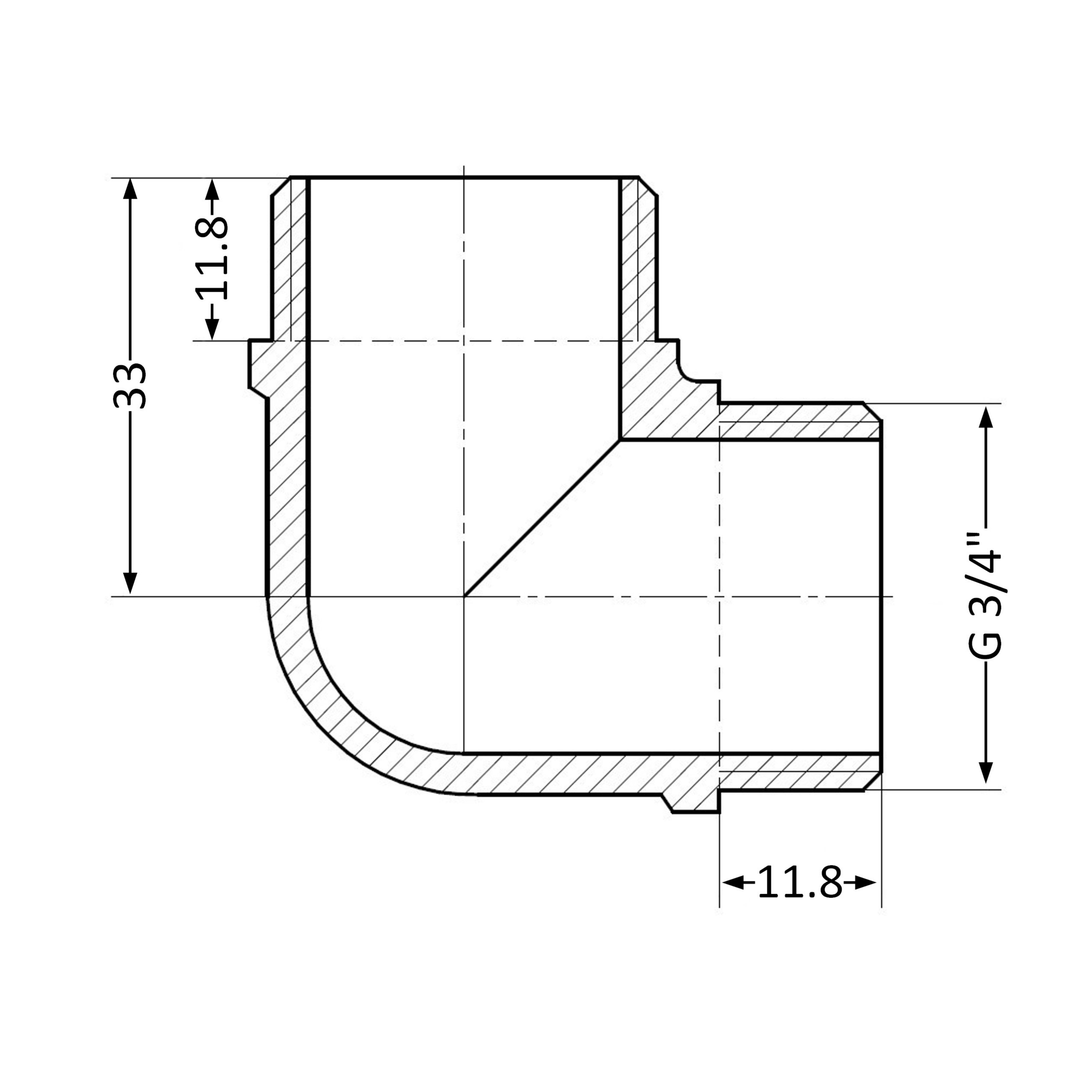 Кут Thermo Alliance Standart 3/4" ЗР SD41920