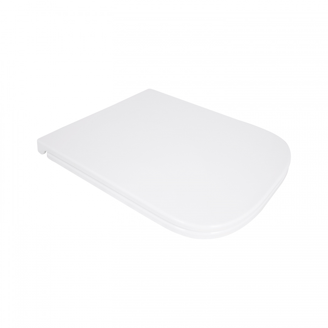 Сидіння для унітазу Qtap (Gemini 490) 428x344x37,5 мм, White, з мікроліфтом, Slim Duroplast, Quick Release QTSC179W49385