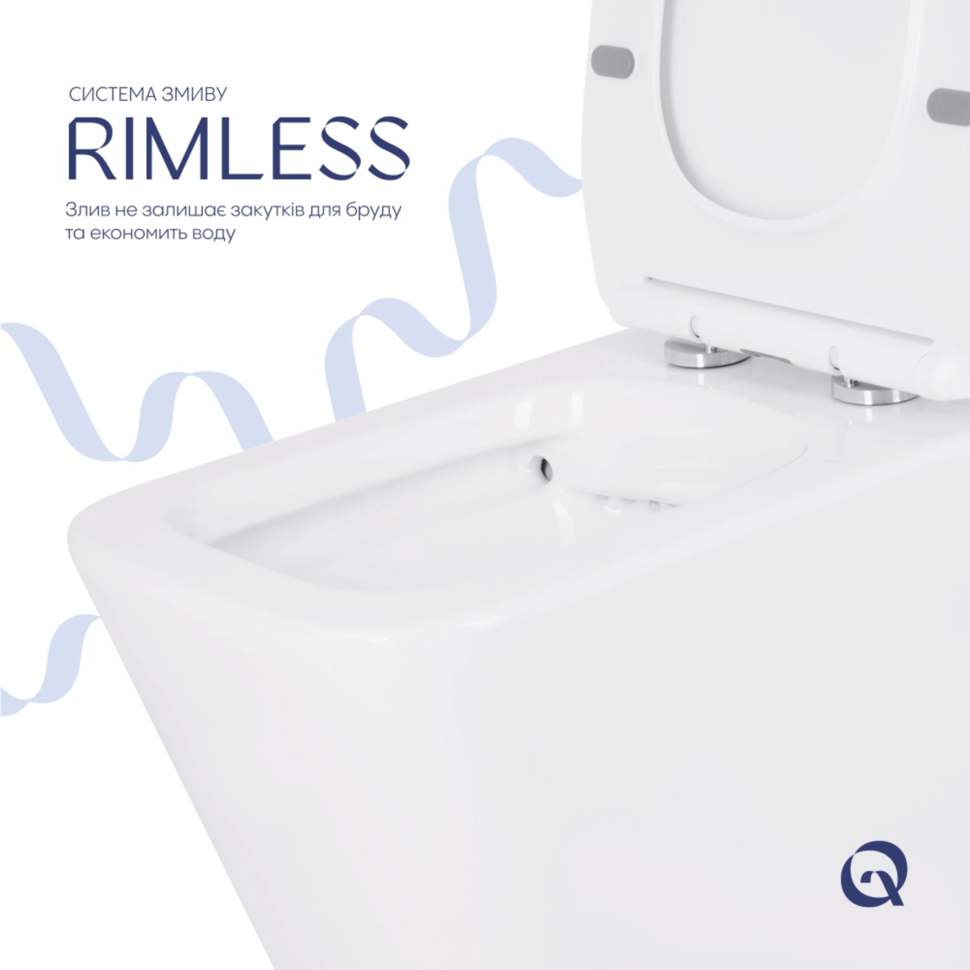 Унітаз підлоговий Qtap Crow Eco безобідковий з сідінням Soft-close QTCRO27W48750