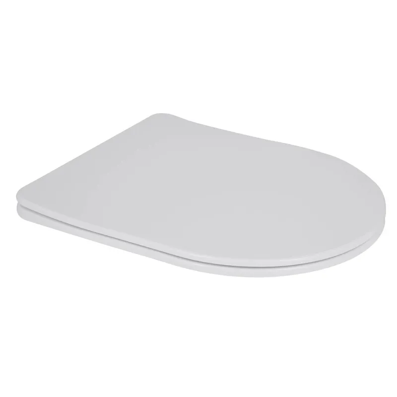 Сидіння-кришка для унітазу MIXXUS SEAT COVER BEVEL-2001 455х380х60mm дюропластове швидкознімне з мікроліфтом (MI6718)
