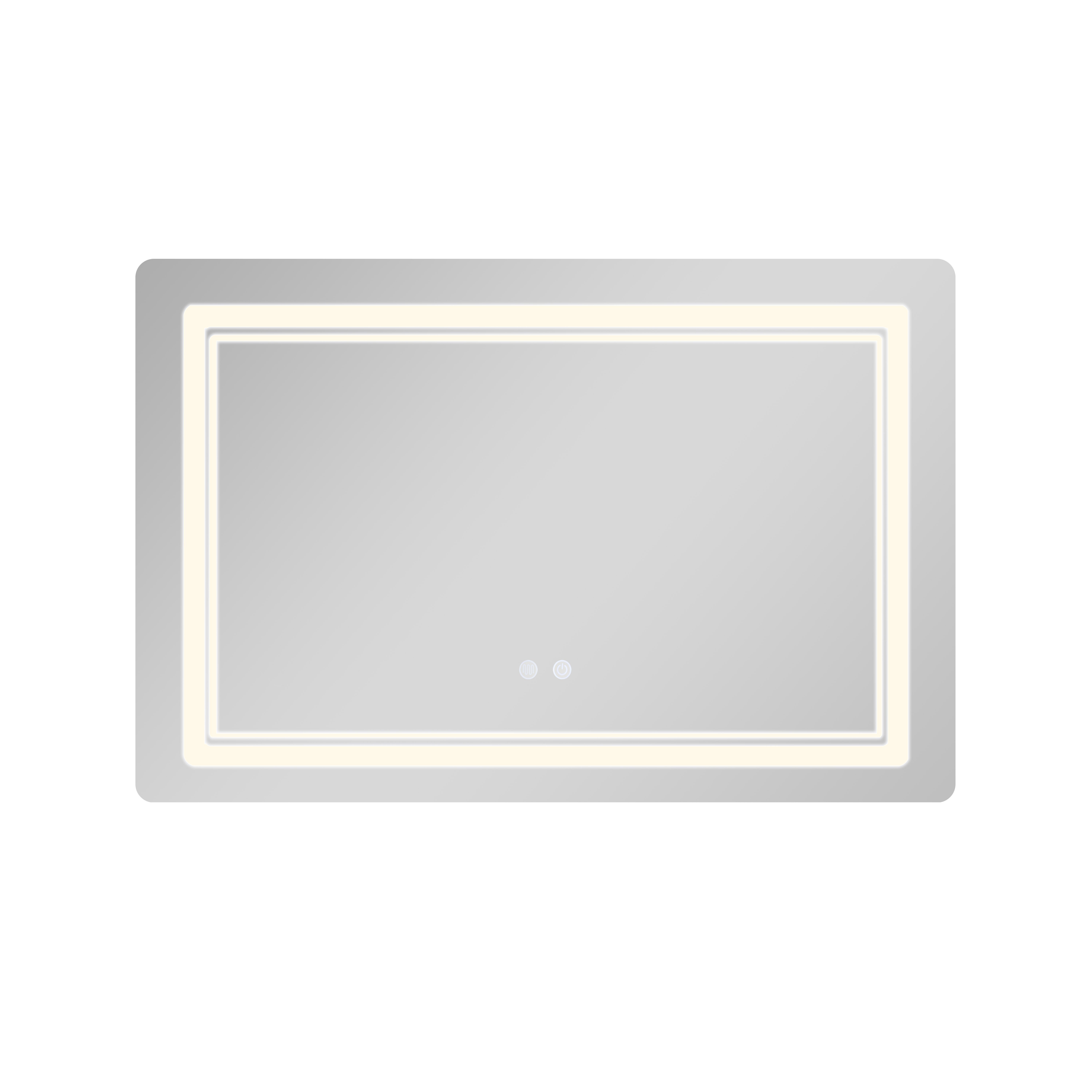 Дзеркало Qtap Cardinal (CA2) 800х600 з LED-підсвічуванням Touch, з антизапотіванням, з димером, рег. темп. кольору (3000-6500K) QT0478C806048457