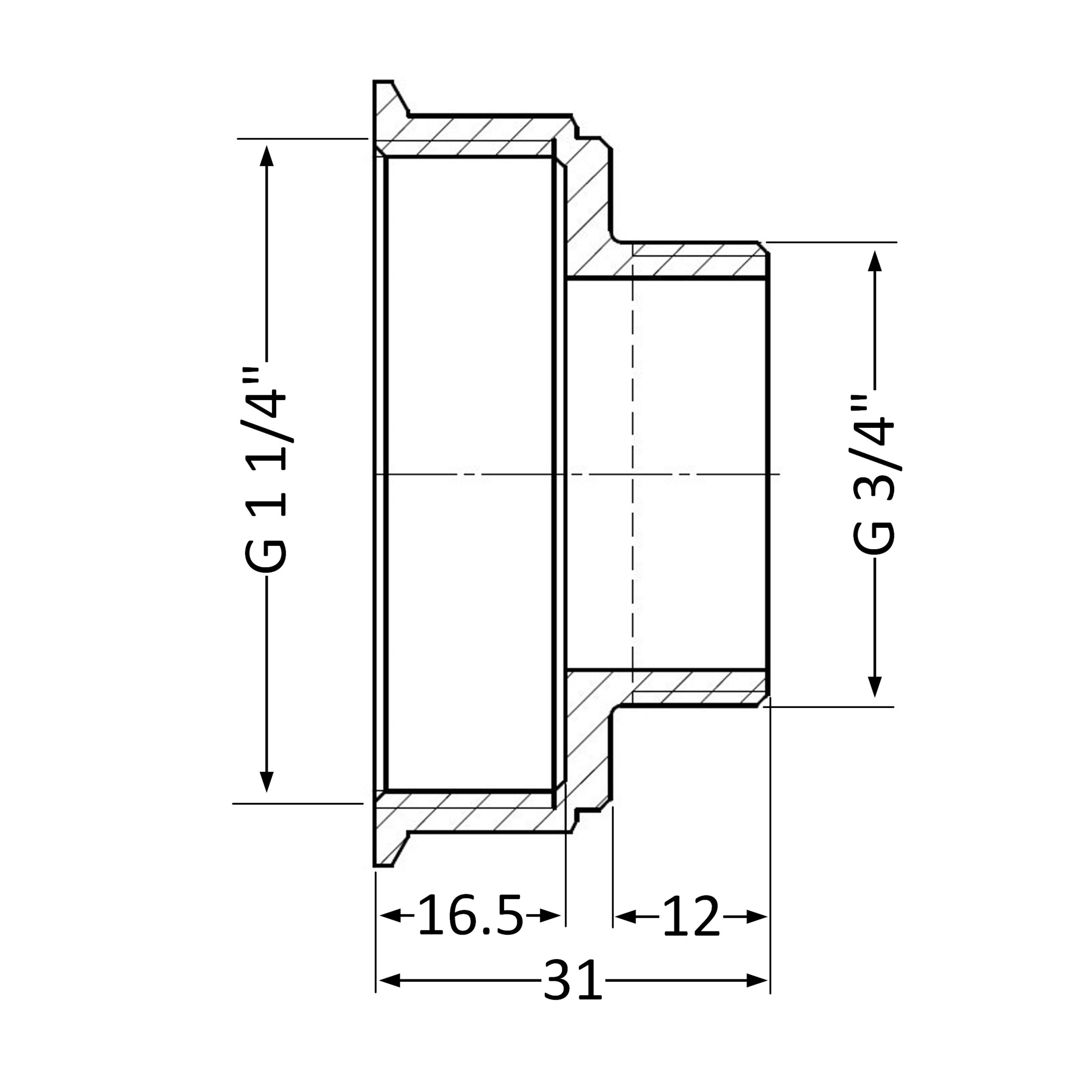 Перехідник Thermo Alliance Standart 1 1/4"х3/4" ВЗ SD4093220