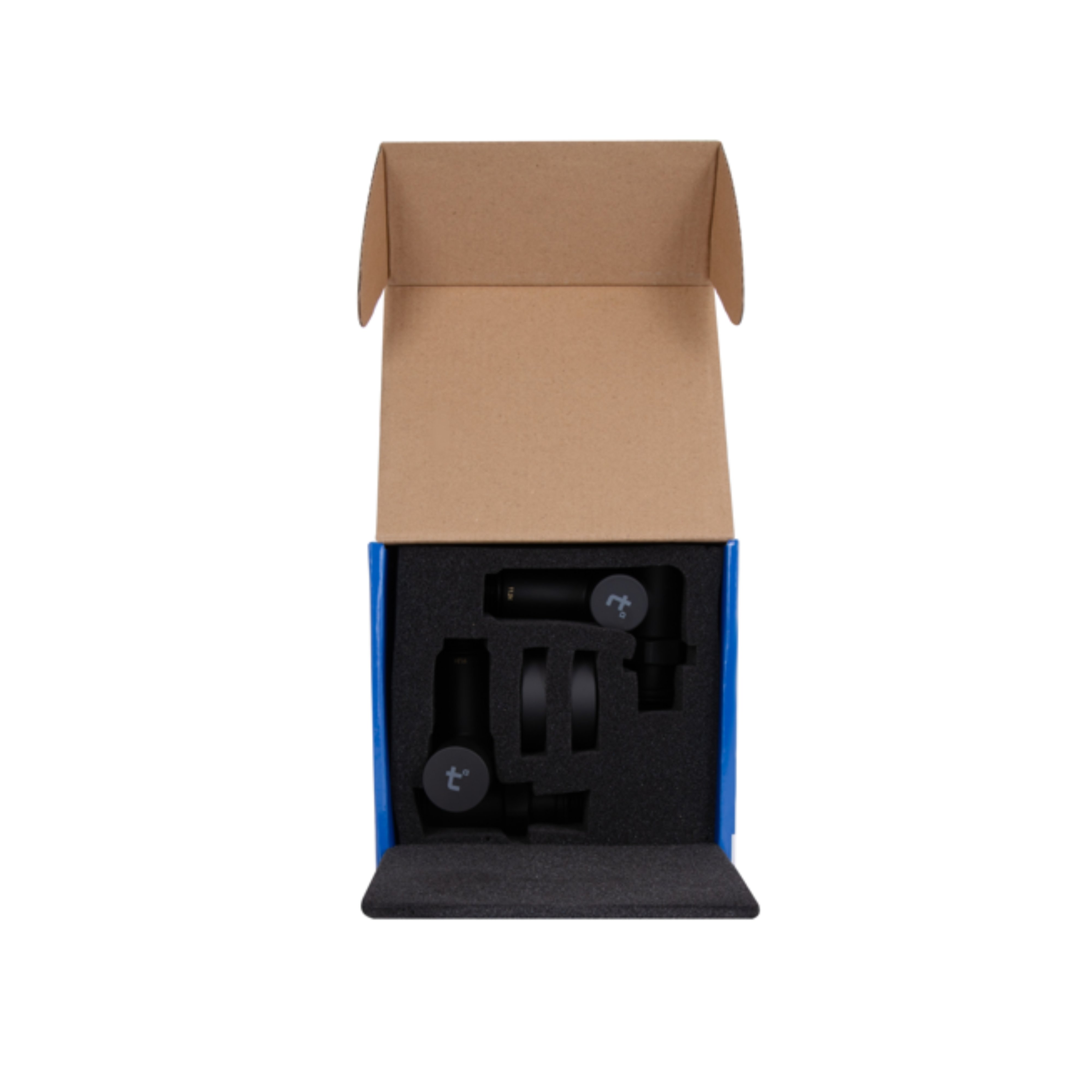 Комплект кранів Thermo Alliance Standart 1/2" чорний, для рушникосушарки кутовий SF395W15HEB