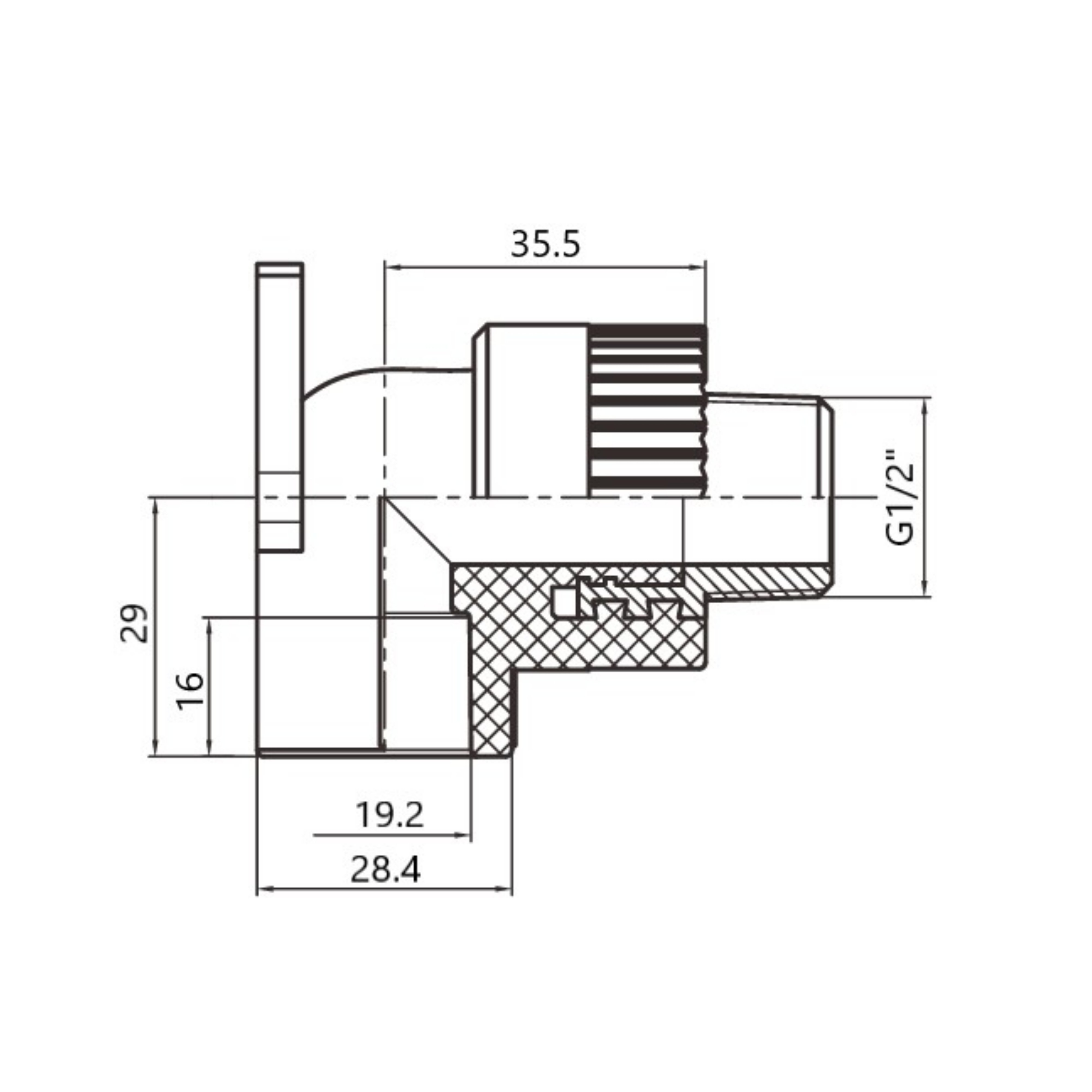Уголок PPR Thermo Alliance настенный 20х1/2" ВР