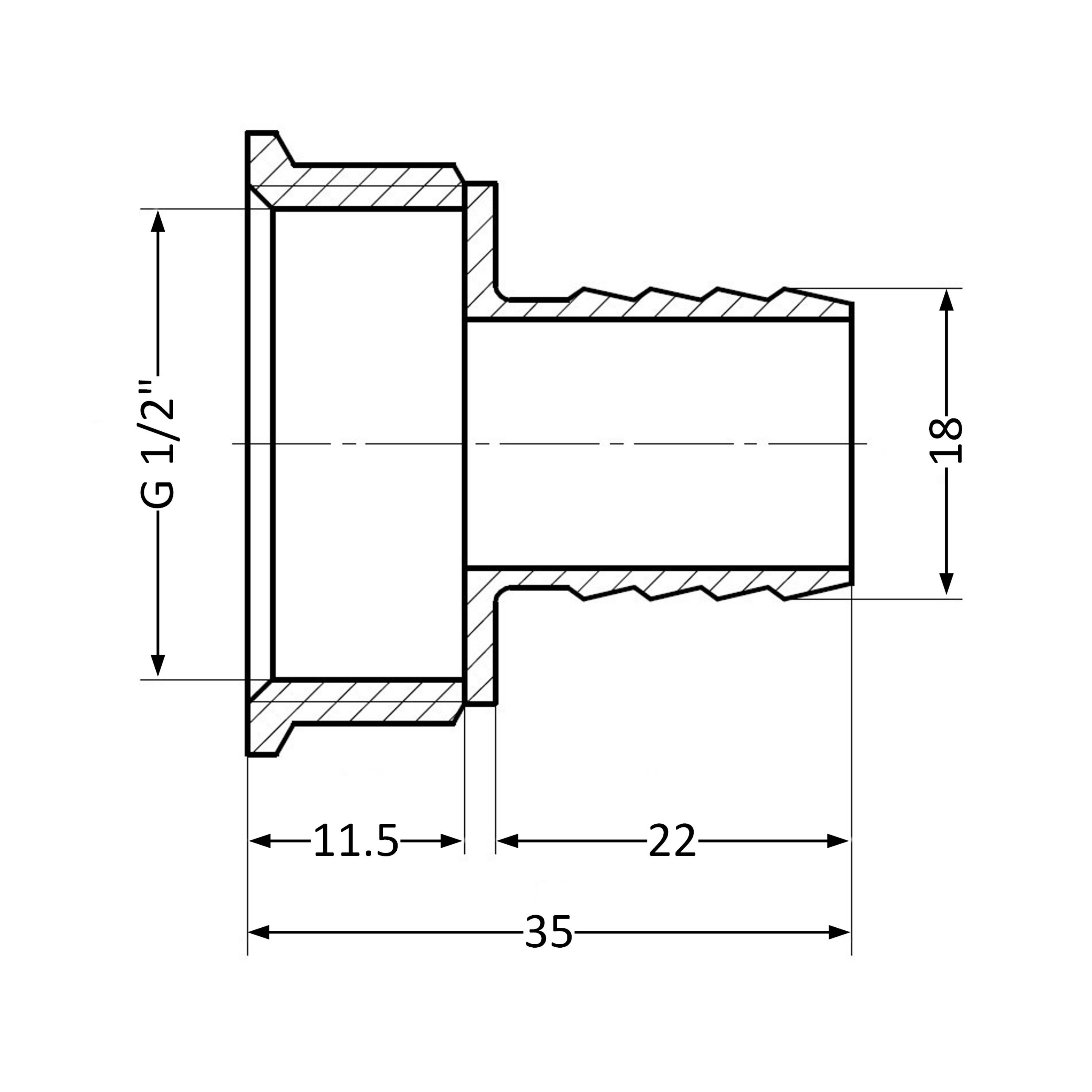 Штуцер Thermo Alliance Standart 18х1/2" ВР SD4261518