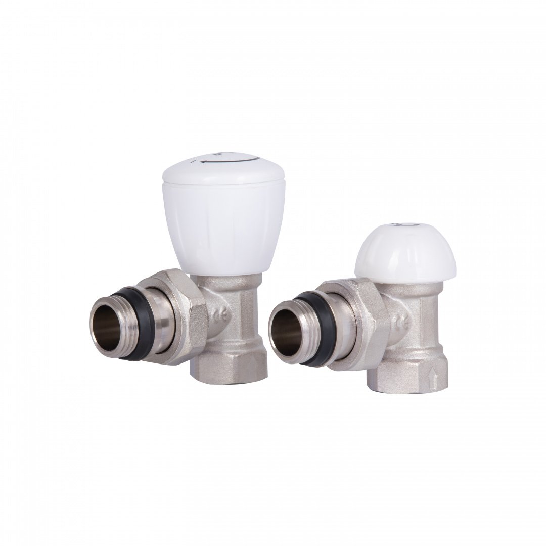 Комплект радіаторних кранів Thermo Alliance Standart 1/2" ВН кутовий TAS232W15