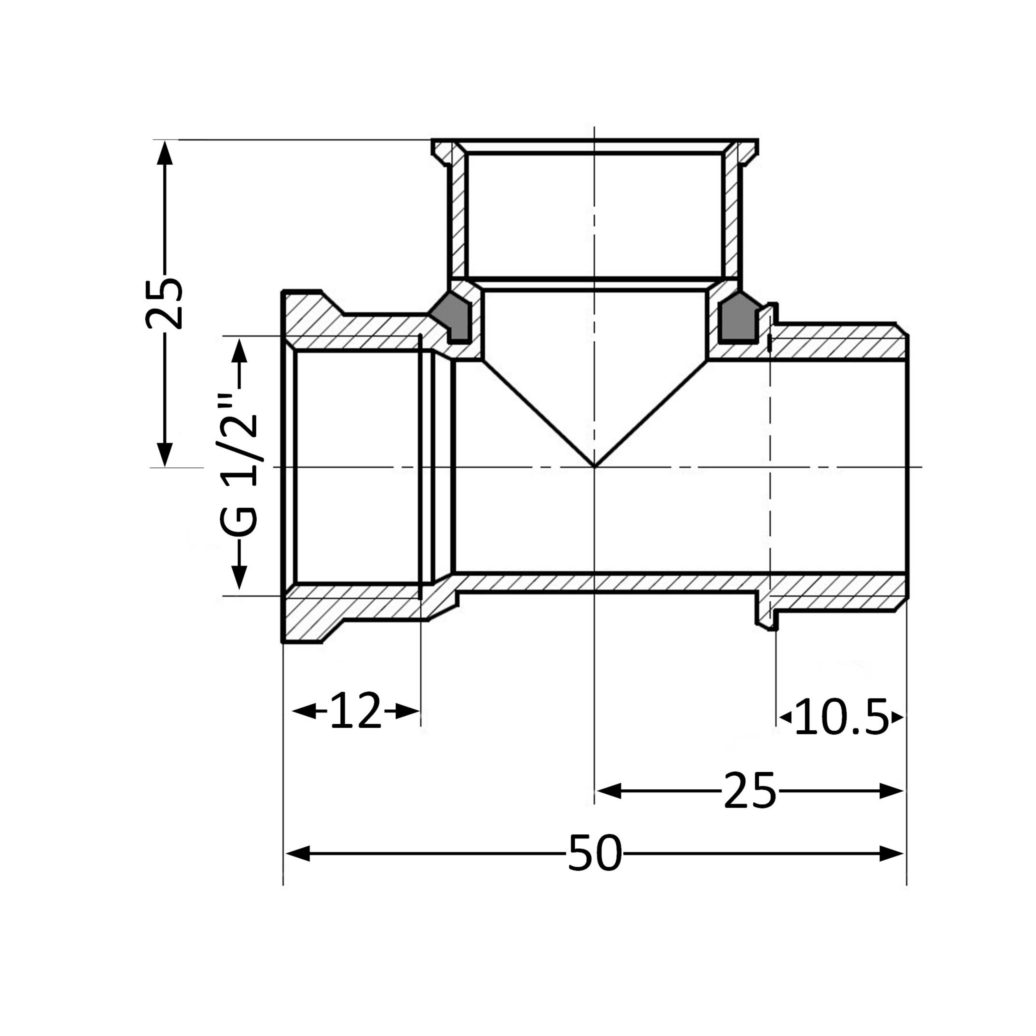 Трійник Thermo Alliance Standart 1/2" ВВЗ SD41315