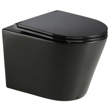Унітаз підвісний MIXXUS PREMIUM BEVEL-0301-T3 BLACK 515х355х365mm система змиву TORNADO 3.0 (MP6595)