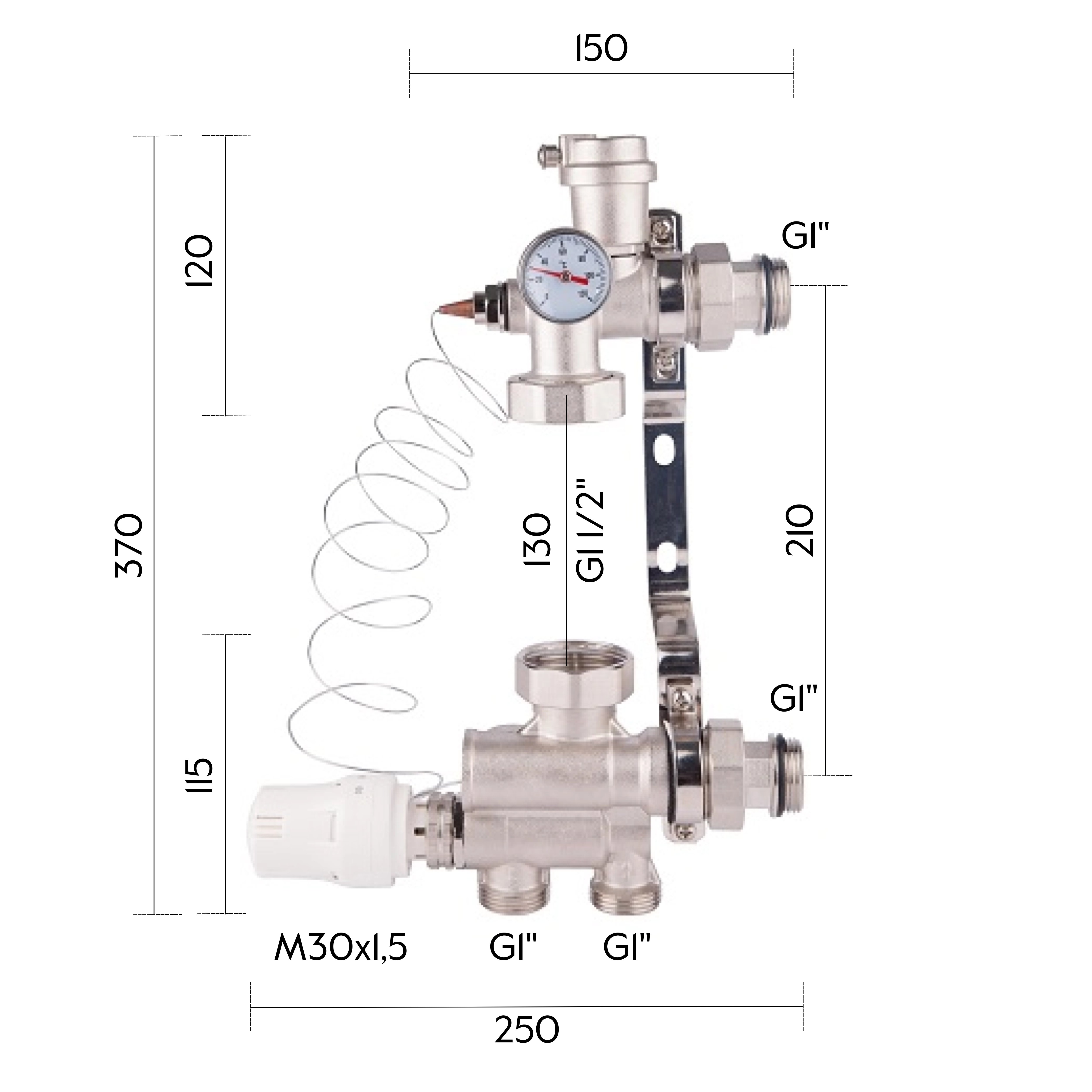 Змішувальна група Thermo Alliance Standart 1" SF007W25
