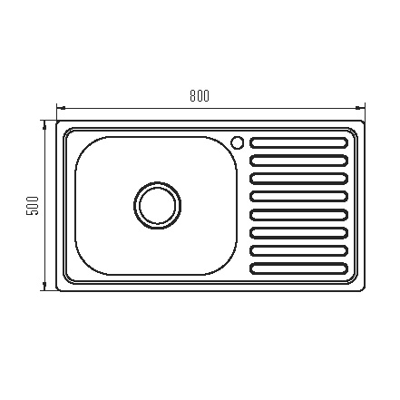 Мийка кухонна Zerix Z8050L-08-180MD (micro decor) (ZS0596)