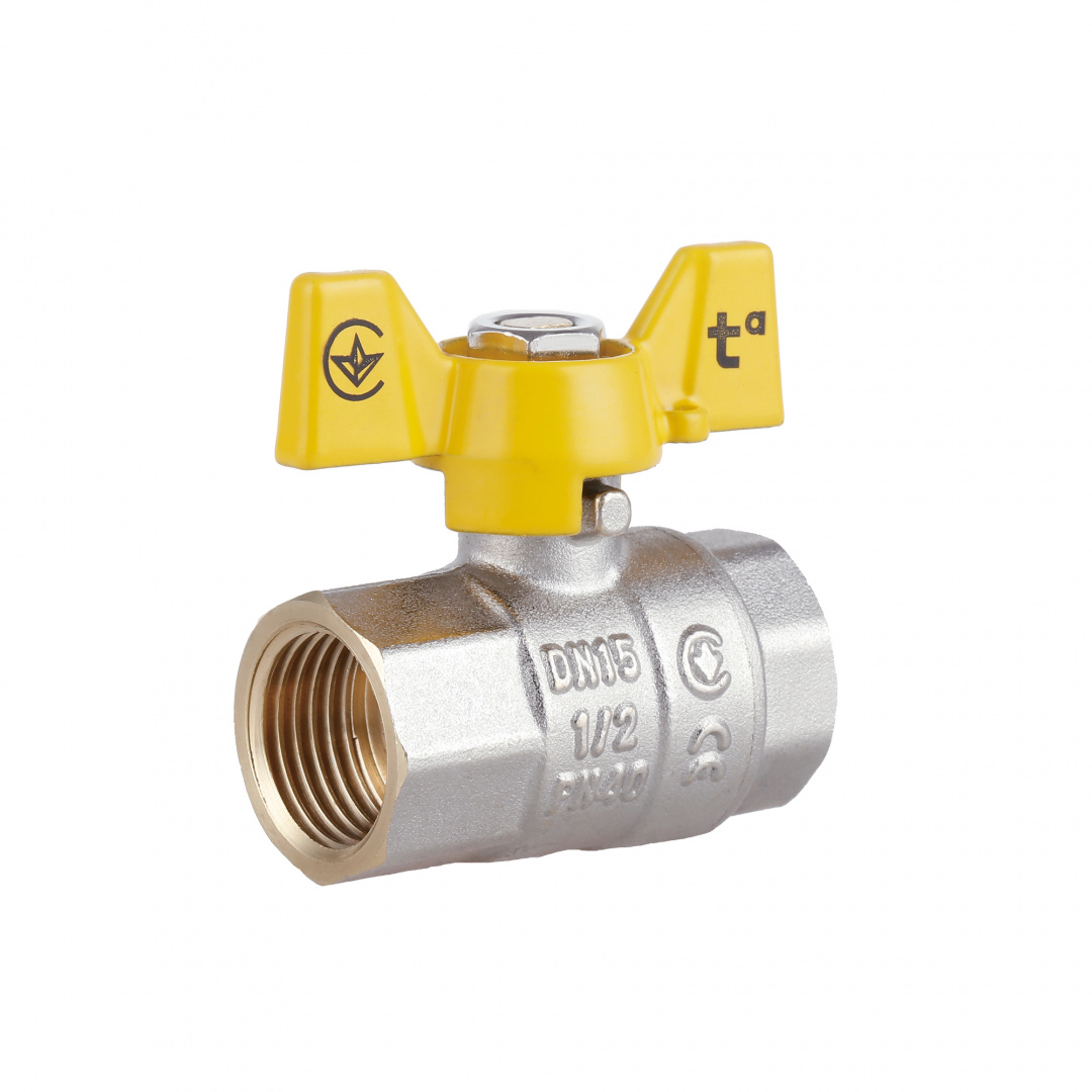 Кран кульовий Thermo Alliance Standart 1/2" ВР для газу (метелик) SD602NG15PN40
