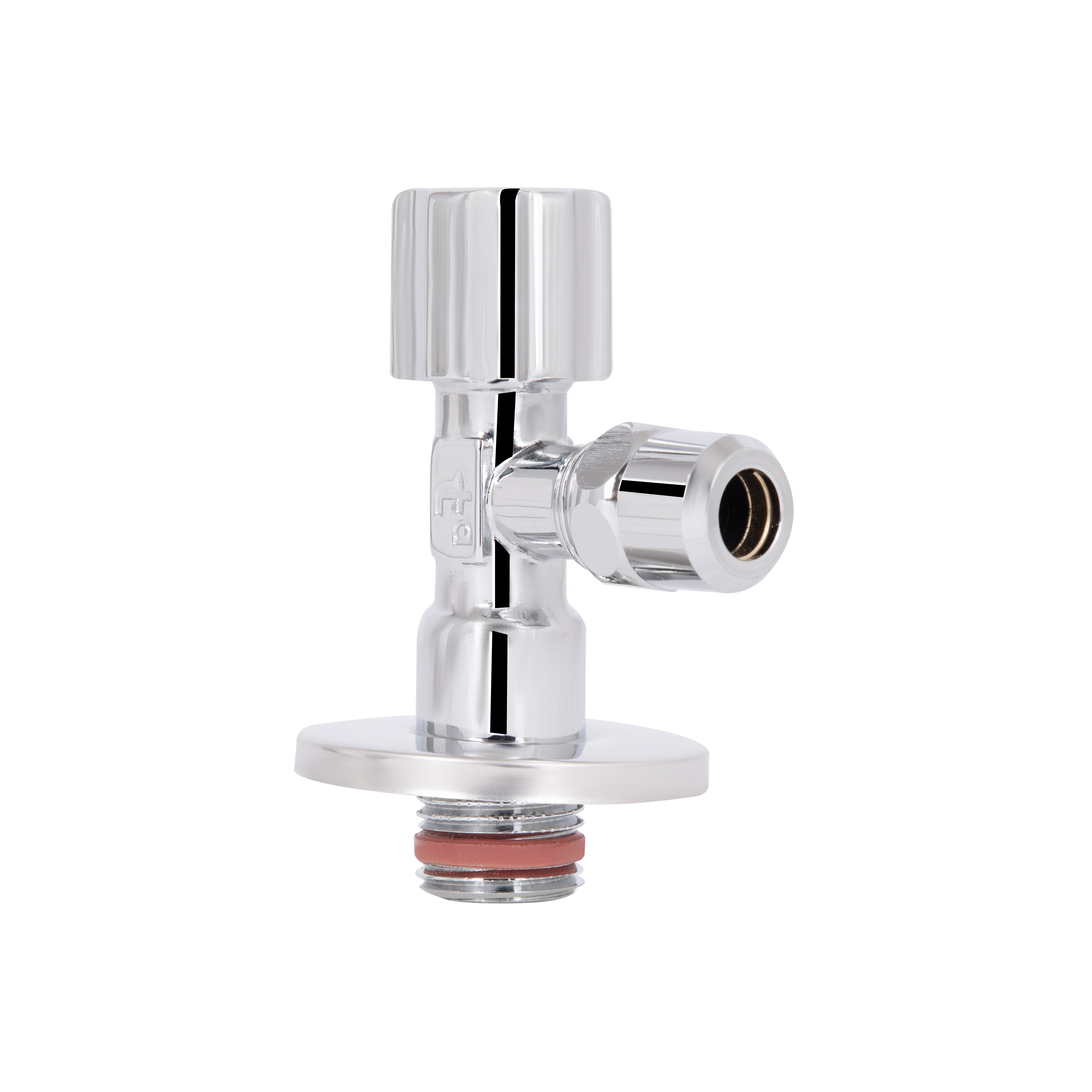 Кран кутовий Thermo Alliance Forte 1/2"Зх3/8"З з перехідником M10, хром TAF341W159