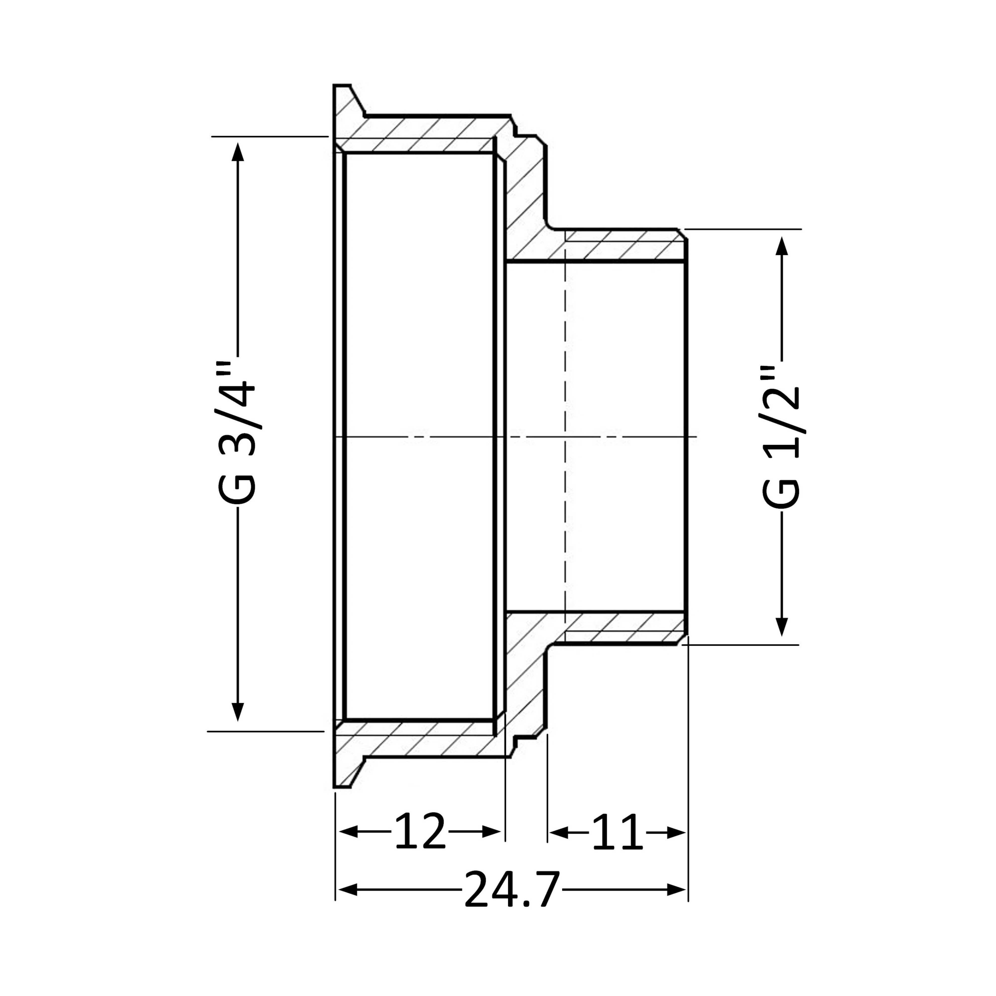 Перехідник Thermo Alliance Standart 3/4"х1/2" ВЗ SD4091520