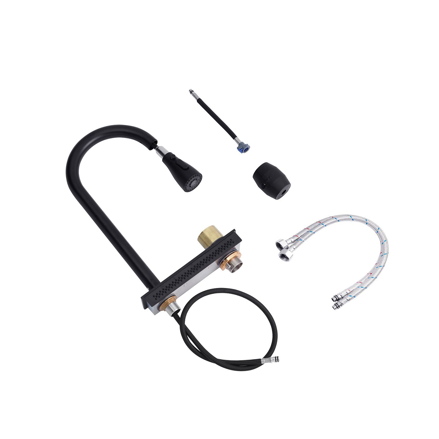 Кухонна мийка Kroner KRP Schwarze - SET7546HM PVD (3.0/0.7 мм)