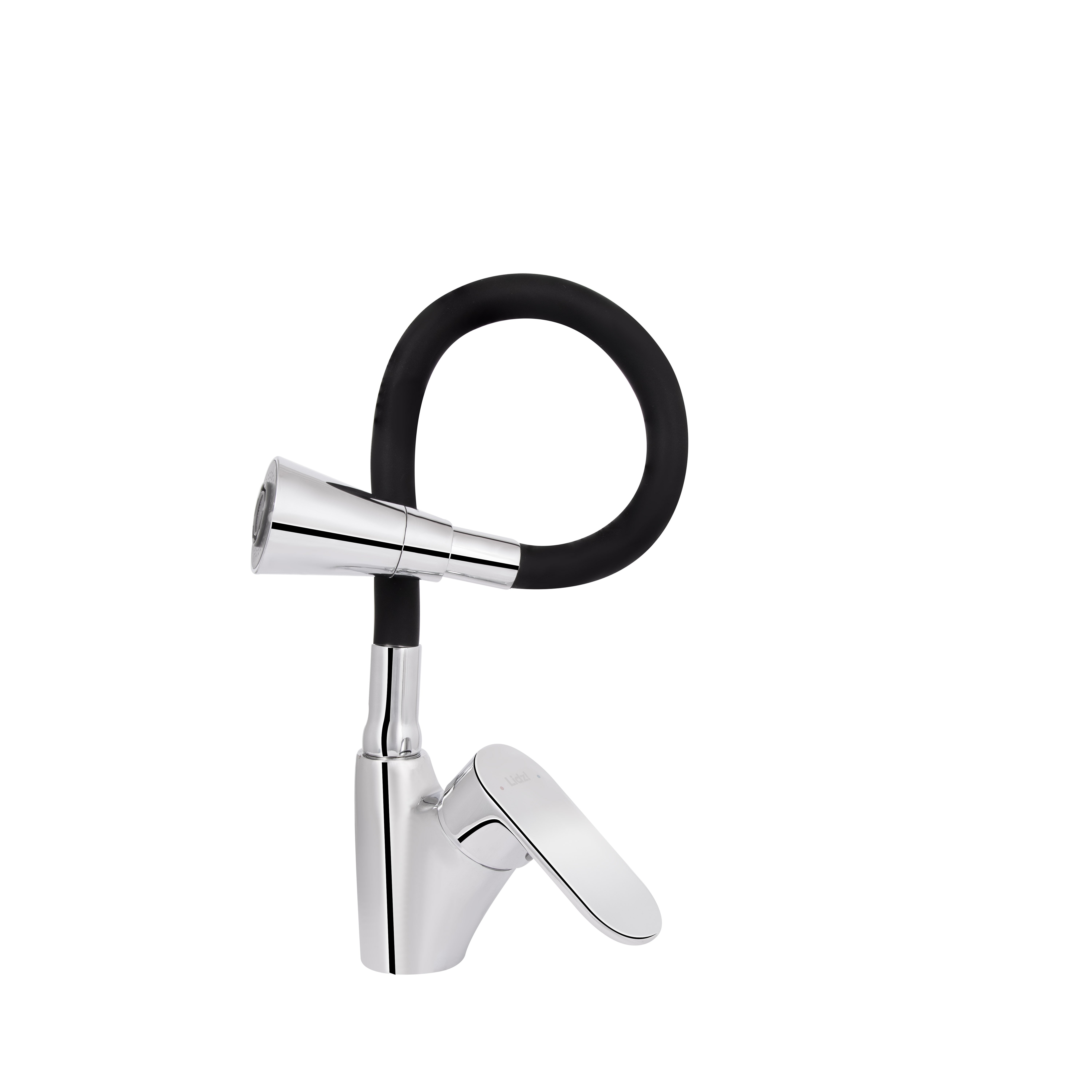 Змішувач для кухні Lidz Tani 007F3 з гнучким виливом (k40) LDTAN007F3BCR37649 Chrome/Black