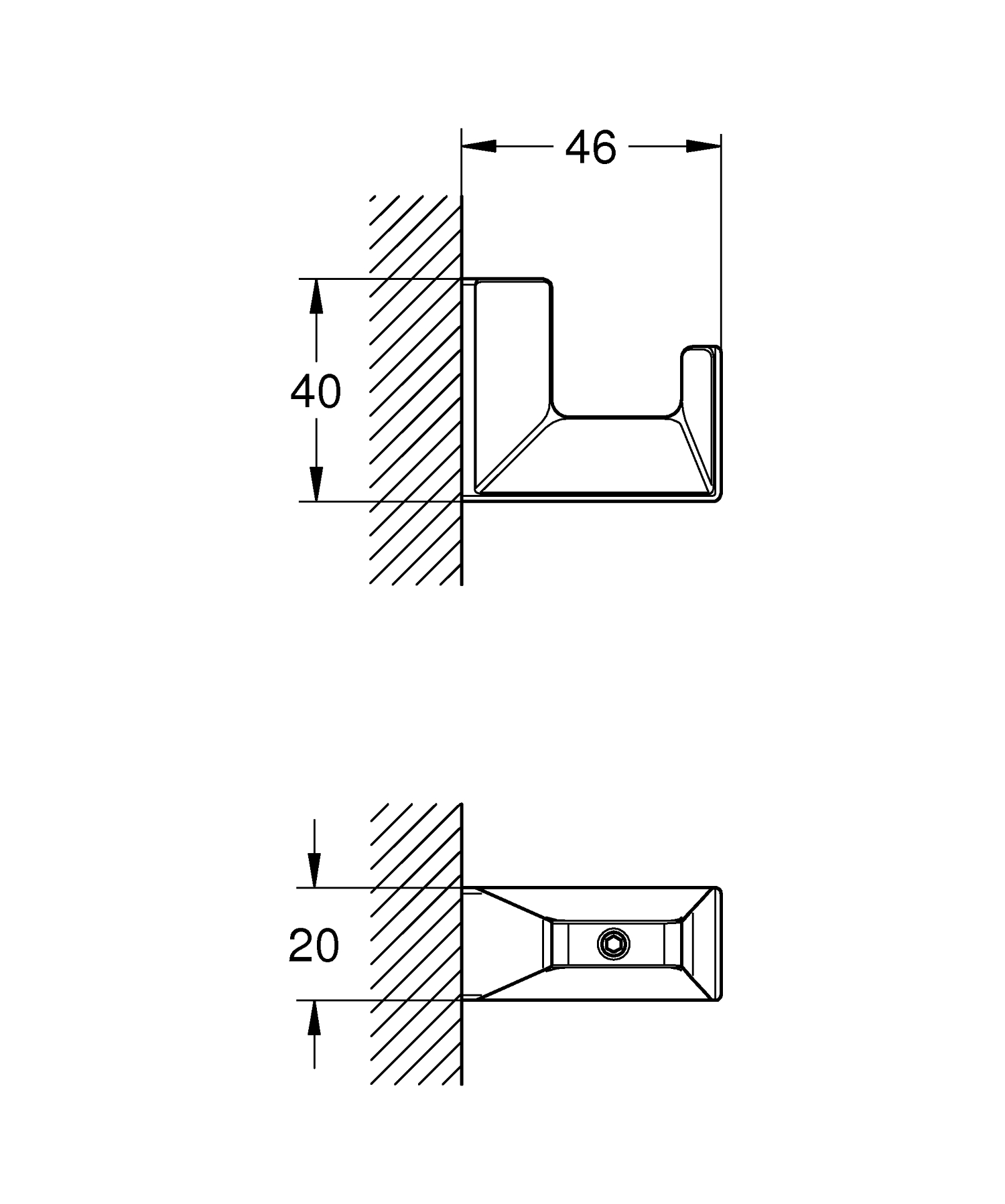 Гачок для халата Grohe Selection Cube (40782000)