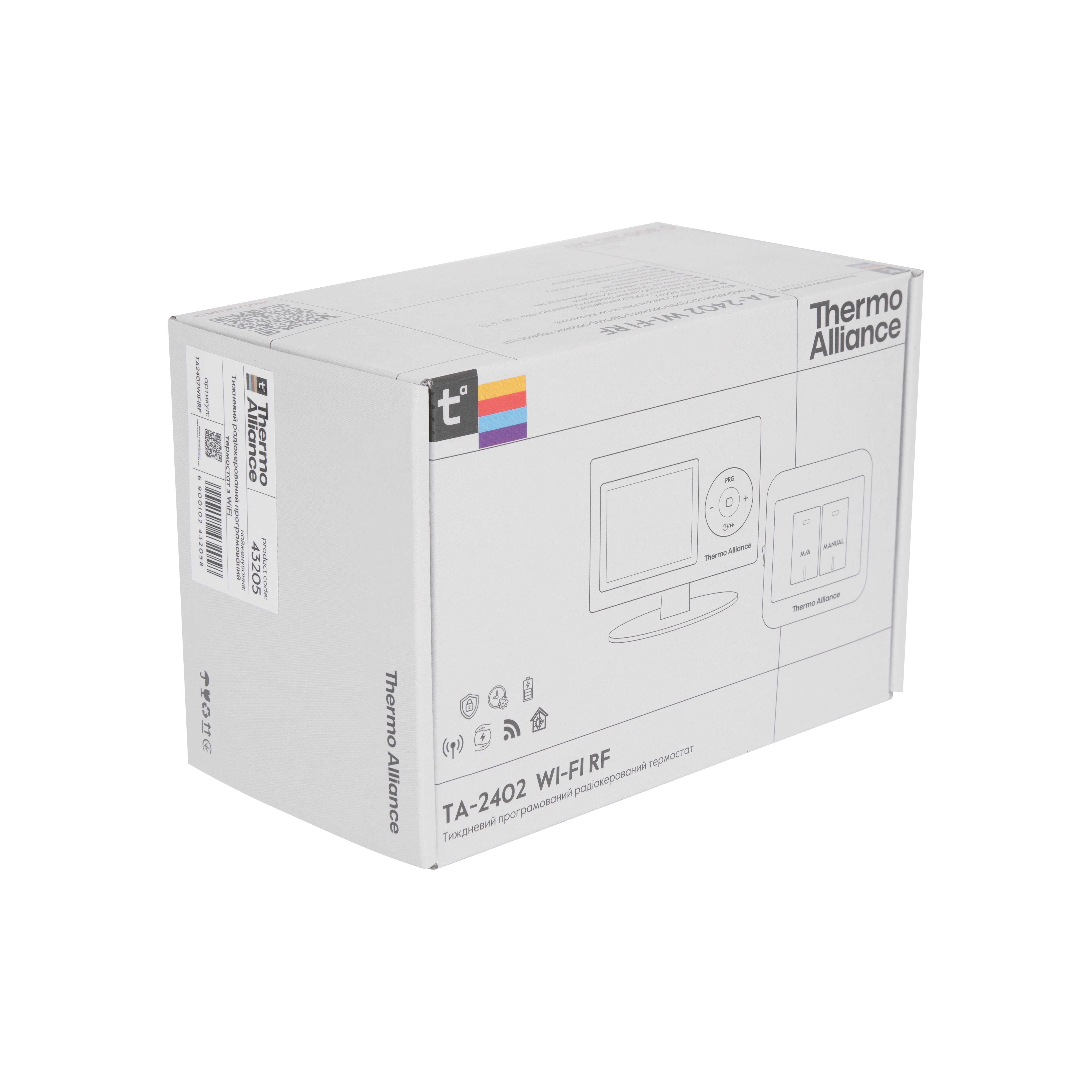 Тижневий програмований термостат Thermo Alliance ТА-2402RFWiFi радіокерований з WiFi
