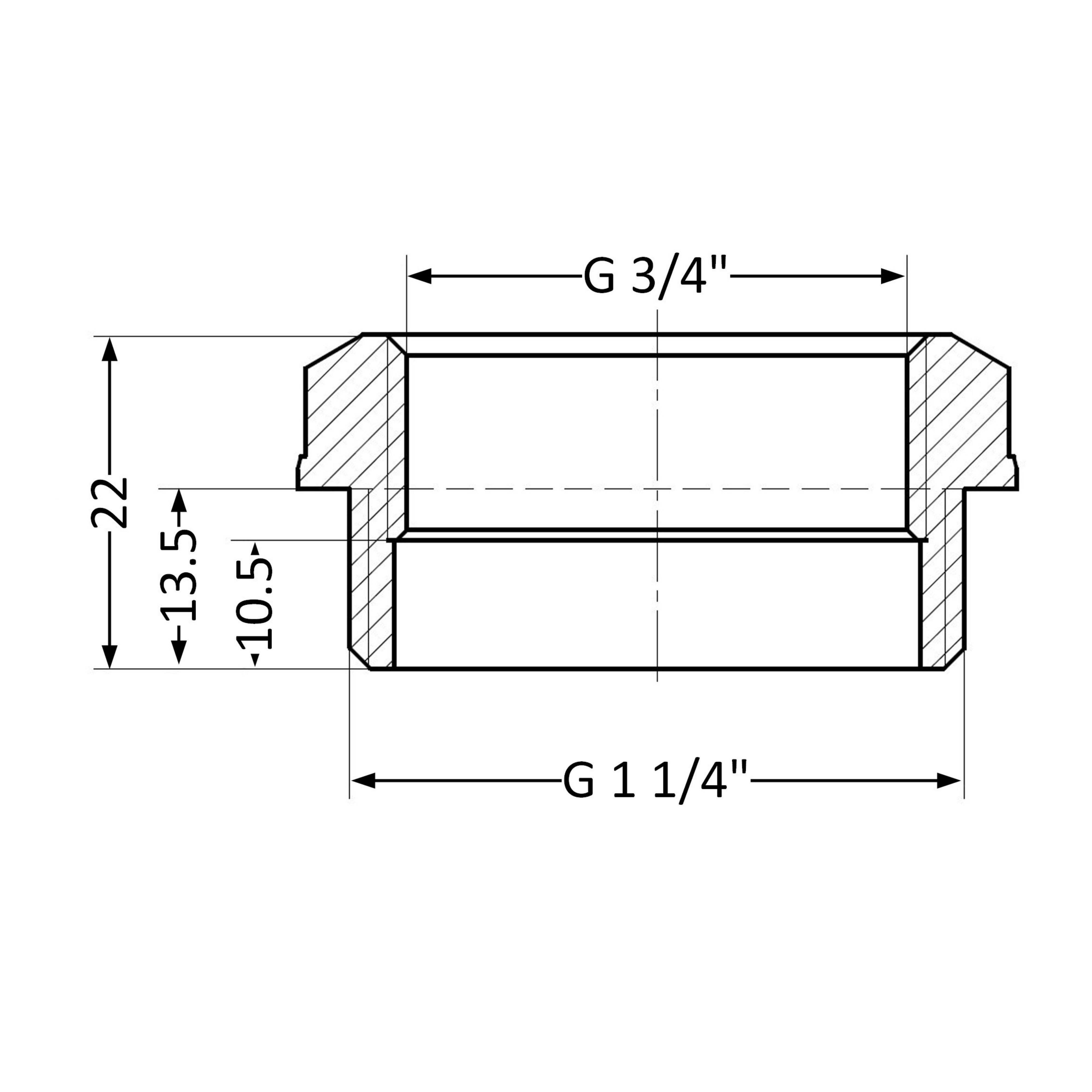 Футорка Thermo Alliance Standart 1 1/4"х3/4" ЗВ SD4233220