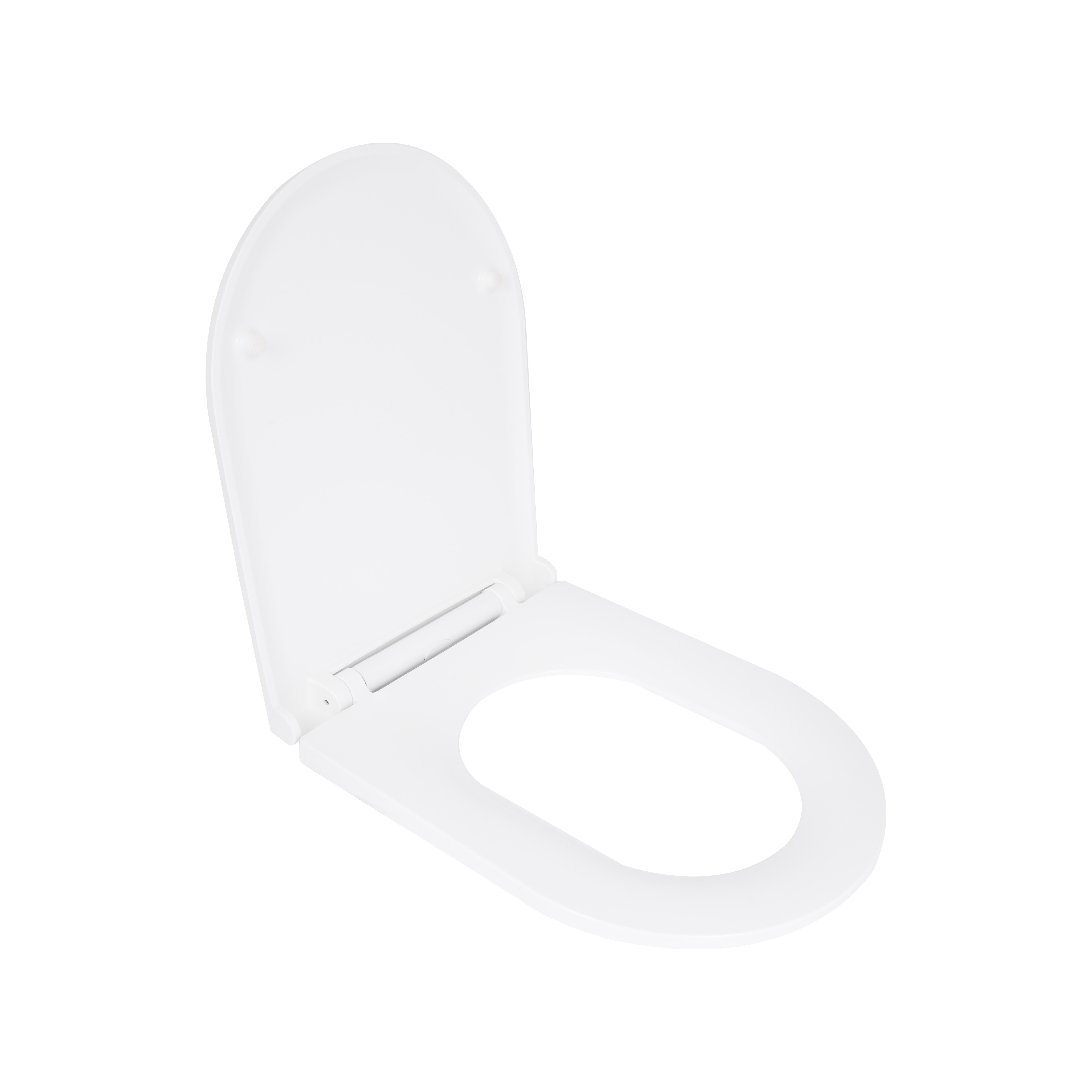 Сидіння для унітазу Qtap (Kolibri) 455×360×30 мм, White, з мікроліфтом Slim Duroplast, Quick Release QTST179W49488