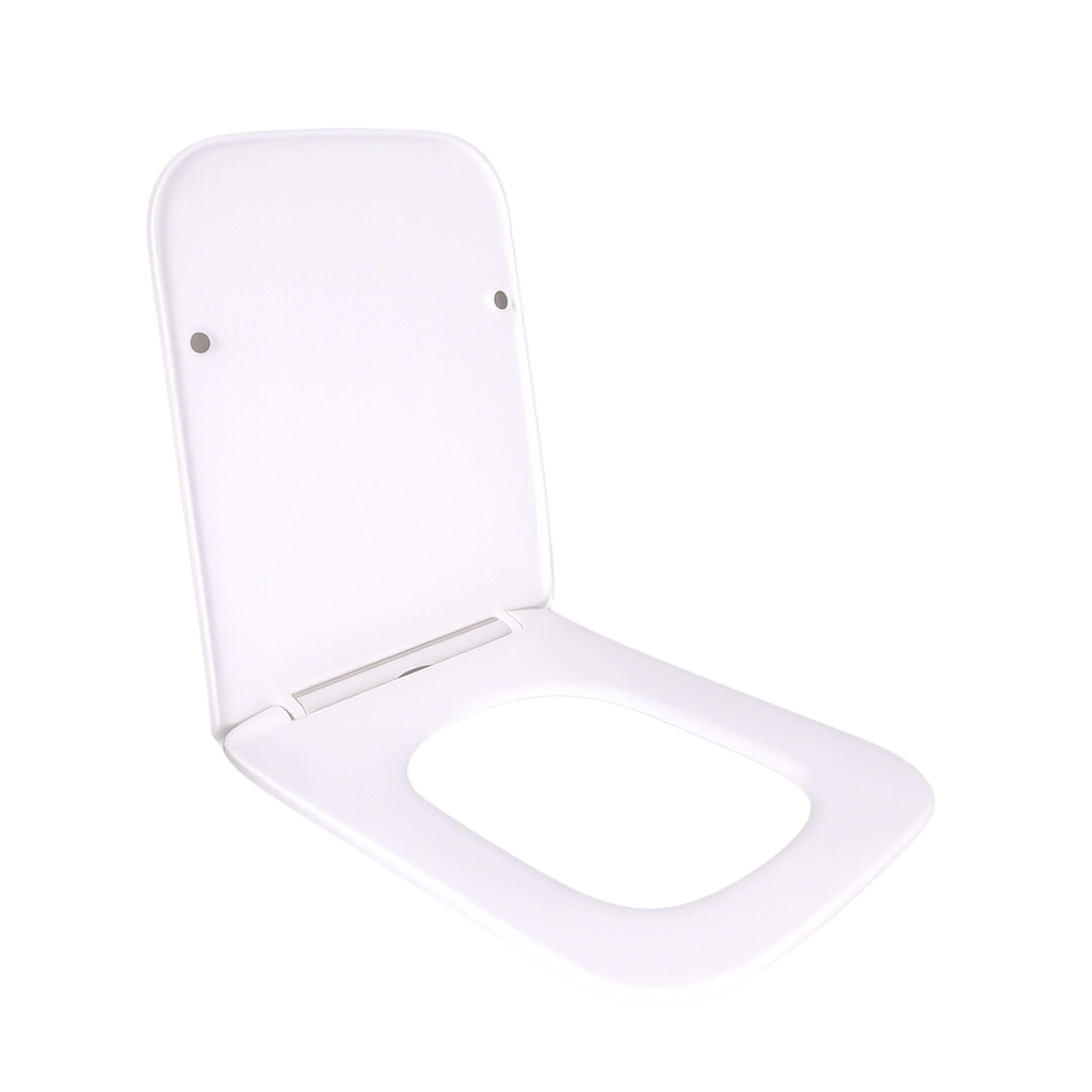 Сидіння для унітаза підлогового (Aries) 445×360×30 мм, White, з мікроліфтом? Slim Duroplast, Quick Release QT03228302W3 Qtap