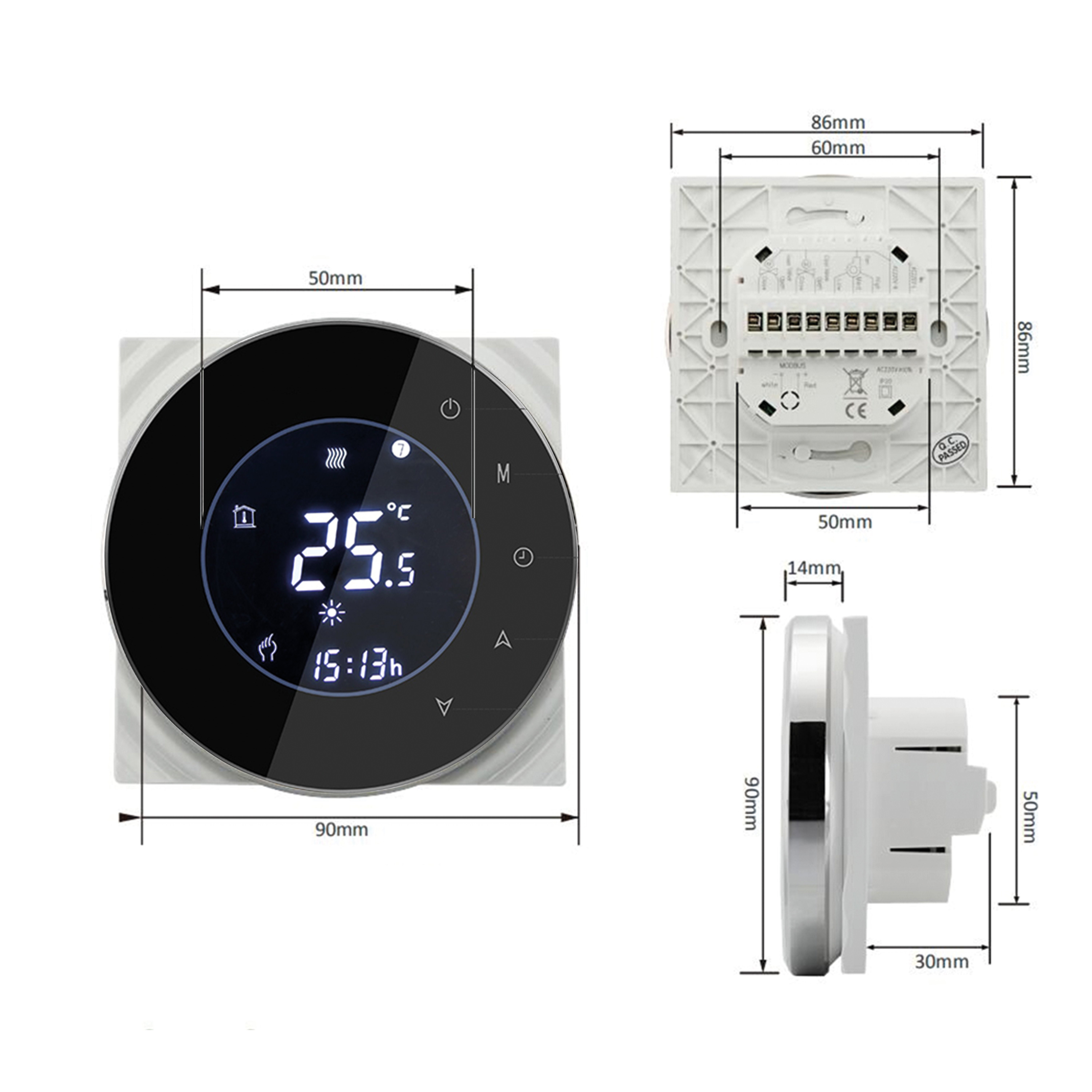 Провідний тижневий термостат с WiFi BHT-6000-GALW