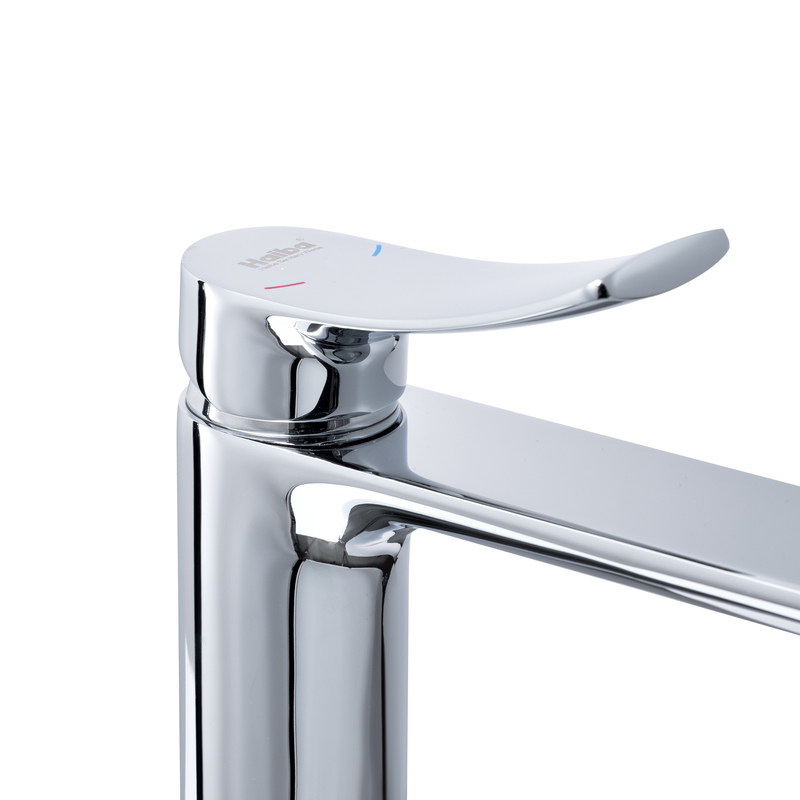 Змішувач для умивальника високий HAIBA BOLERO 001 HIGH NUT (Колір хром) (HB9575)