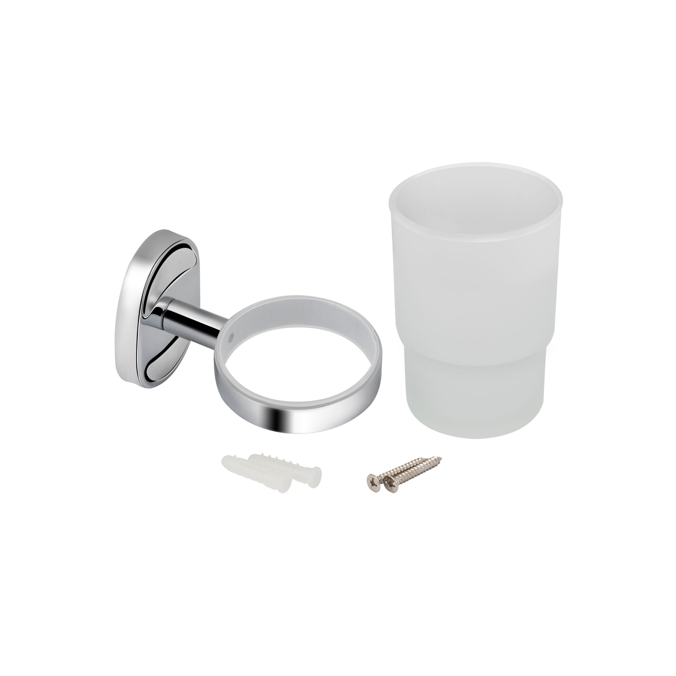 Склянка з тримачем для ванної кімнати Kroner KRM Elbe - ACG2906