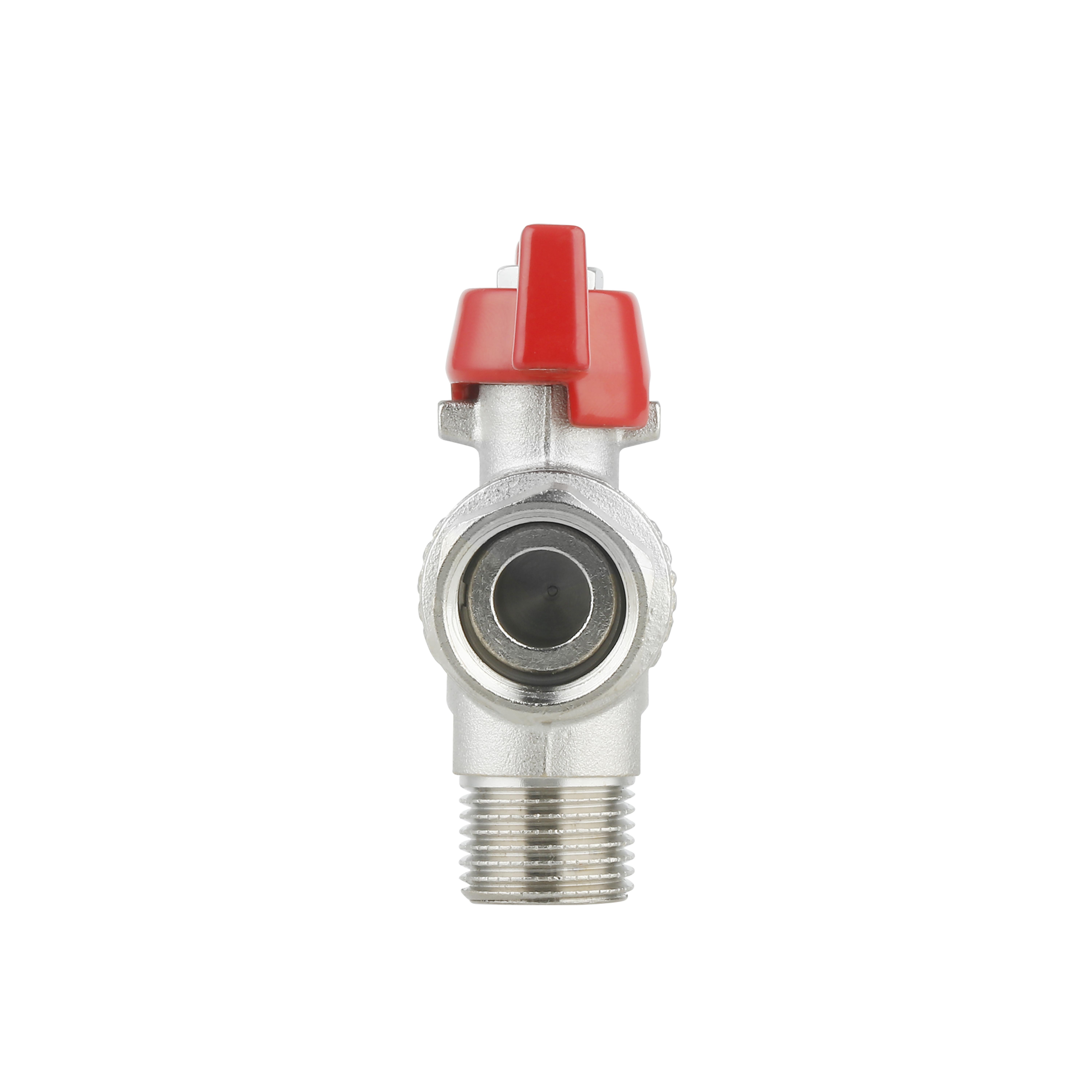 Кран кульовий з накидною гайкою SD Forte1/2" ВЗ для води кутовий SF224W15