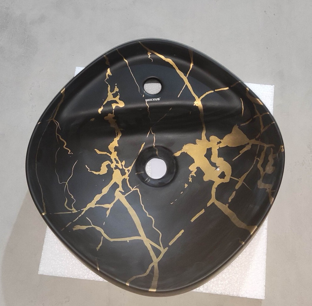 Раковина накладна MIXXUS PREMIUM WAVE-0201 MARBLE 430х430х150mm (отвір під змішувач) (MP6536)