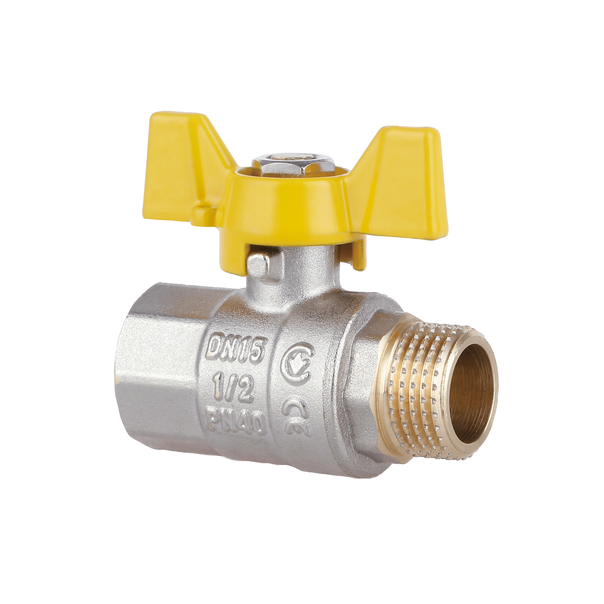 Кран кульовий Thermo Alliance Standart 1/2" ВЗ для газу (метелик) SD607NG15PN40