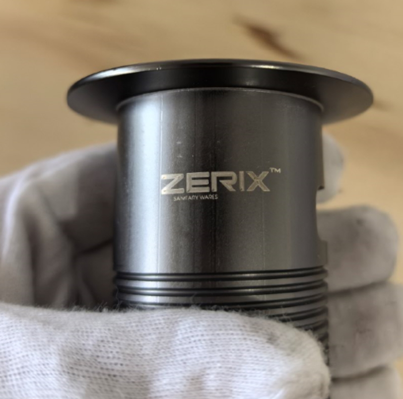 Донний клапан для раковини з переливом ZERIX BV-09 GRAY автоматичний (Click-Clack) (Колір графіт) 1 1/4'' (MY0415)