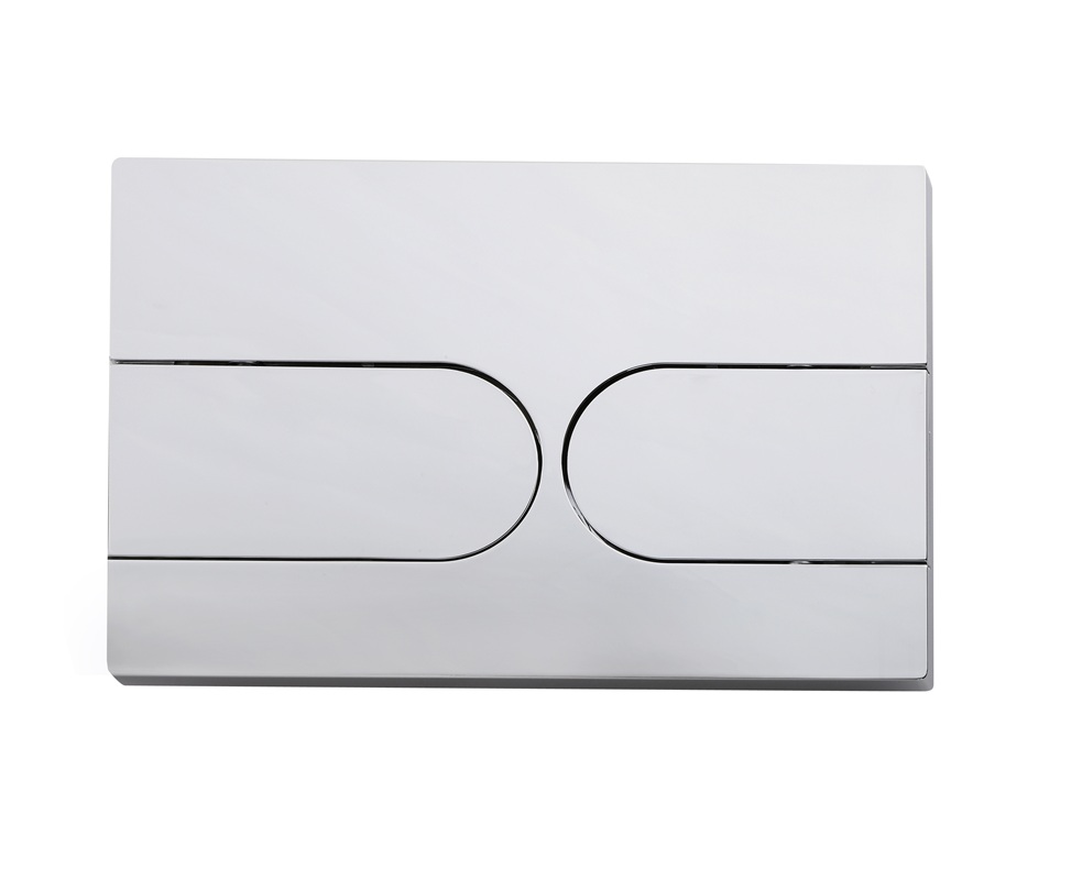 Панель змиву KOER KT-0604-01 240x160x10mm пластикова, кнопка закруглена (колір хром) (KR5323)