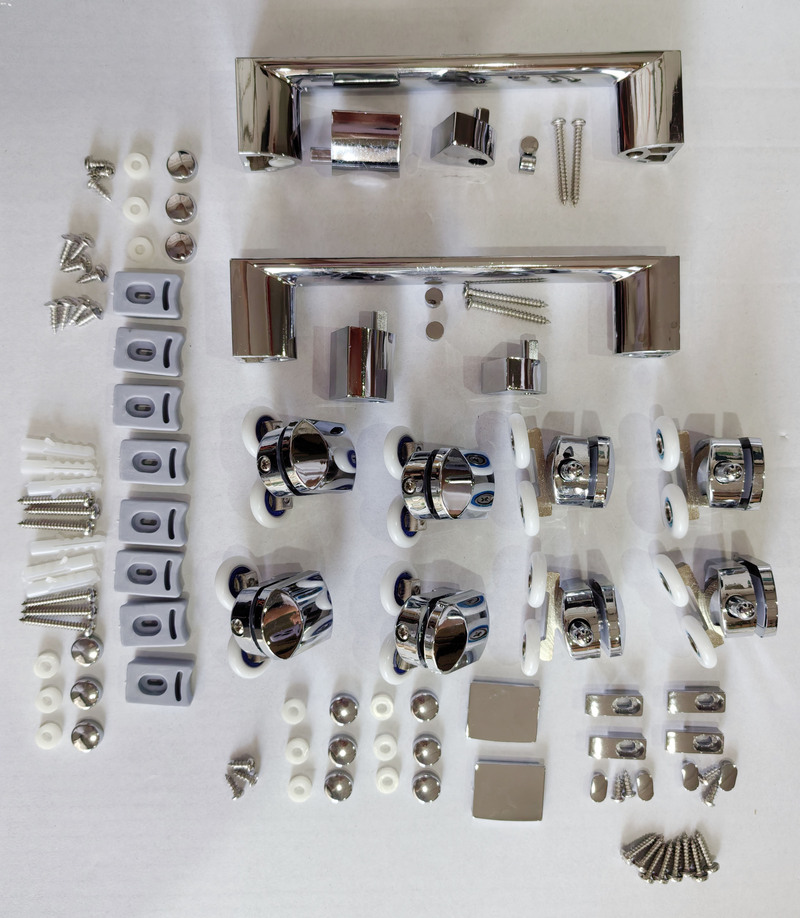 Двері у нішу розсувні MIXXUS PREMIUM DIVERSE SD01-160x185-TR CHROME прозоре скло 5мм (MI6875)